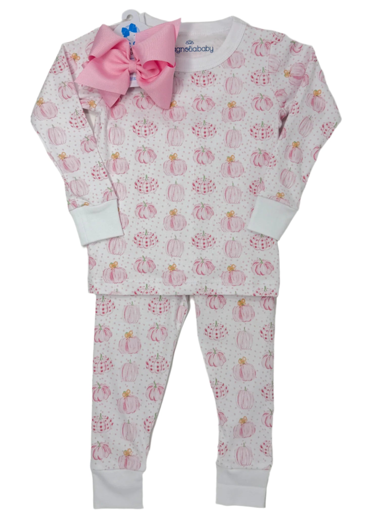 Precious Pumpkins L/S Pajamas - Pink Kids Pajamas Magnolia Baby