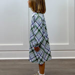Presley Kait Dress - Lt. Blue & Navy Plaid Girls Play Dresses The Oaks Apparel Company