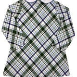 Presley Kait Dress - Lt. Blue & Navy Plaid Girls Play Dresses The Oaks Apparel Company