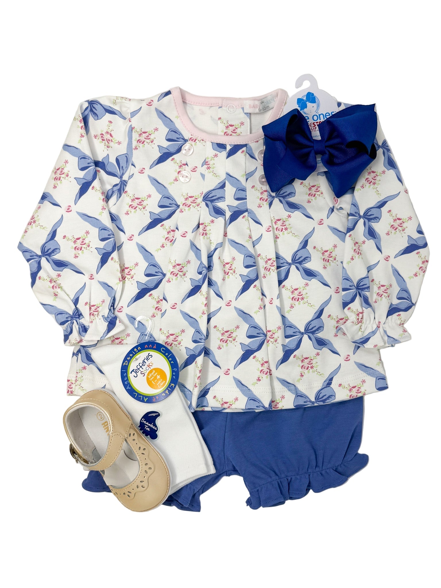 Pretty in Bows Pima Bloomers Set Girls Sets Baby Loren
