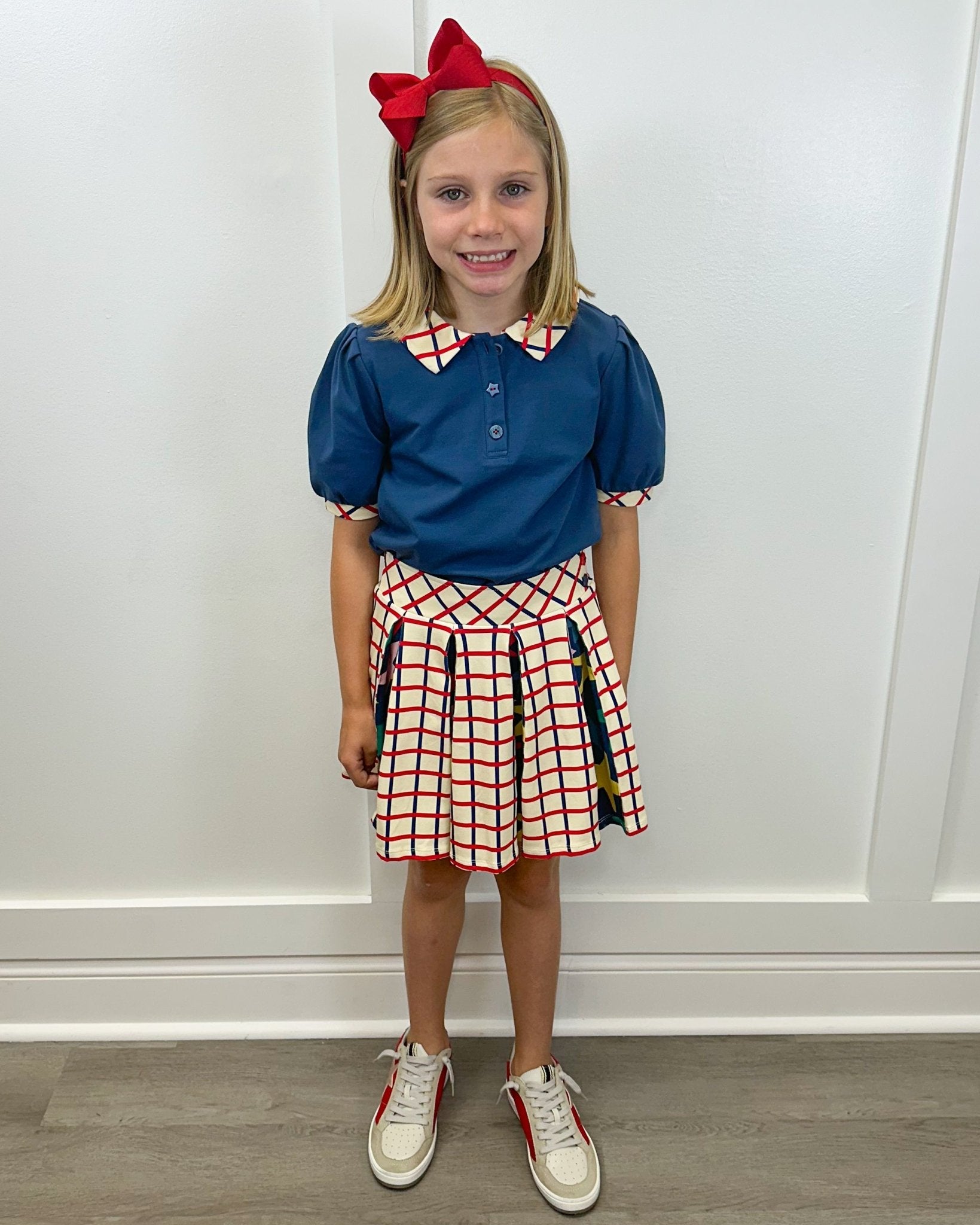 Proper Skort - School Grid Girls Skirts + Bloomers Finding Foxtale