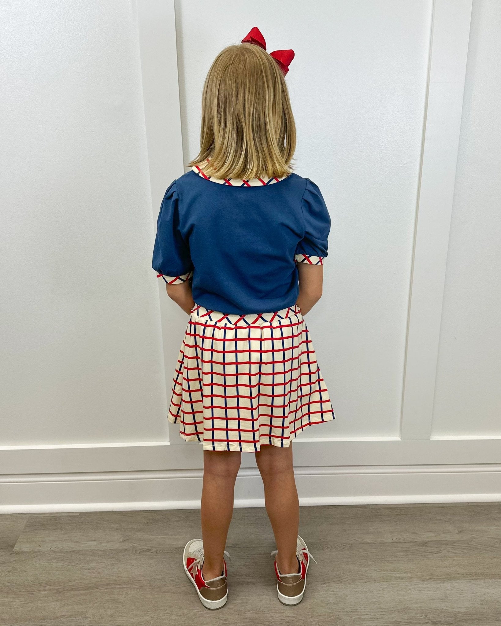 Proper Skort - School Grid Girls Skirts + Bloomers Finding Foxtale
