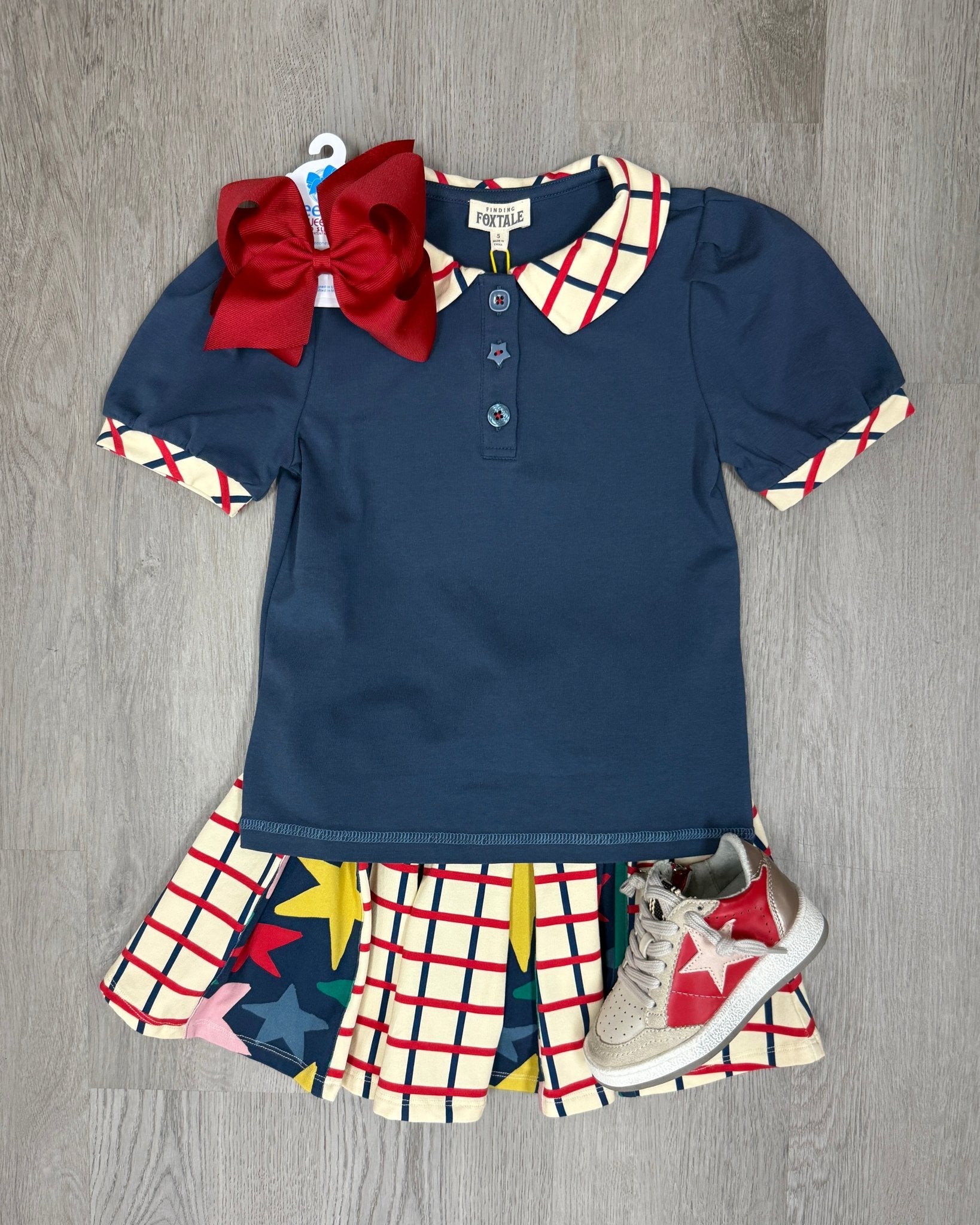 Proper Skort - School Grid Girls Skirts + Bloomers Finding Foxtale