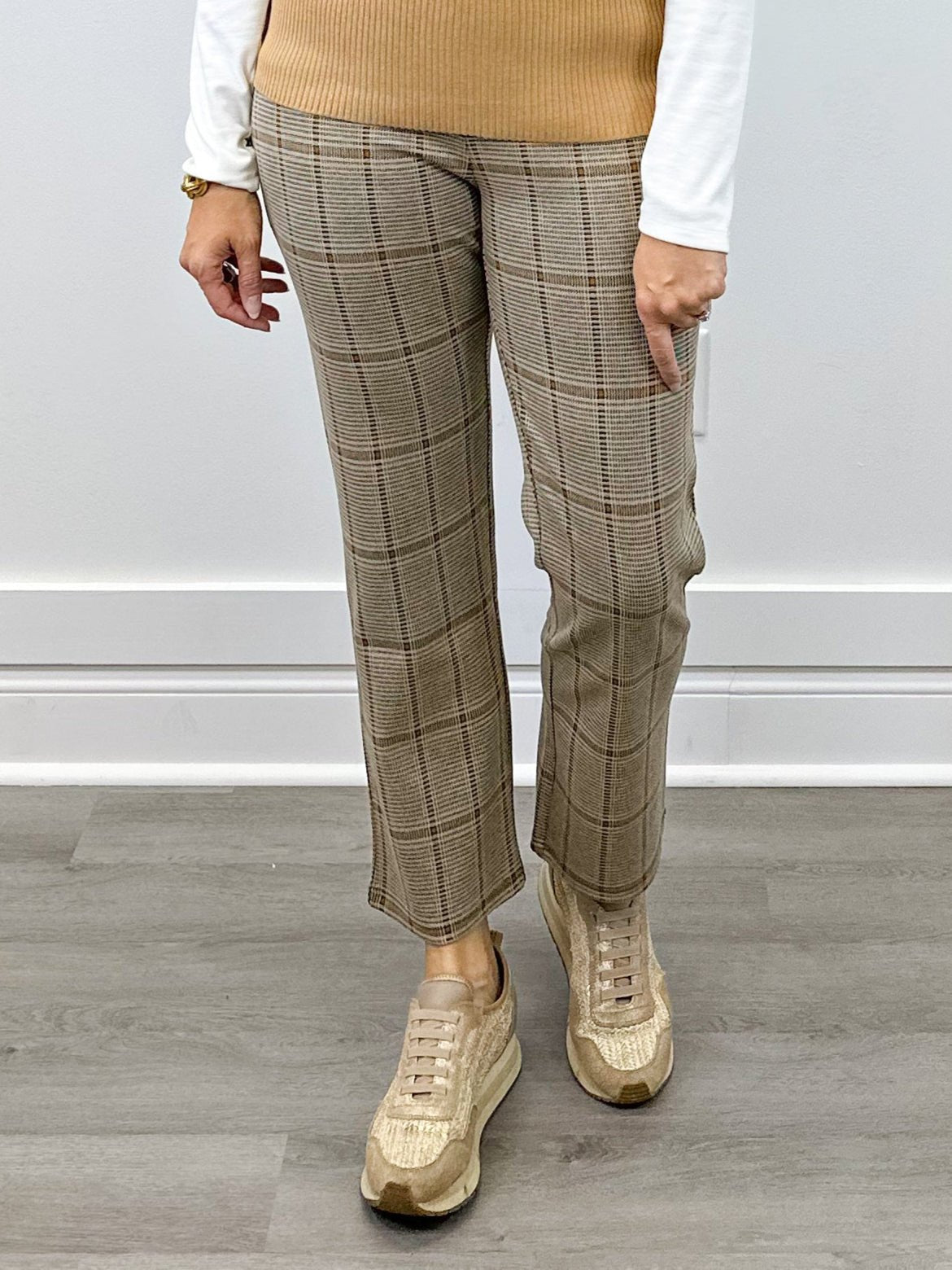 Pull On Ankle Pant - Ice Latte Pants Tribal