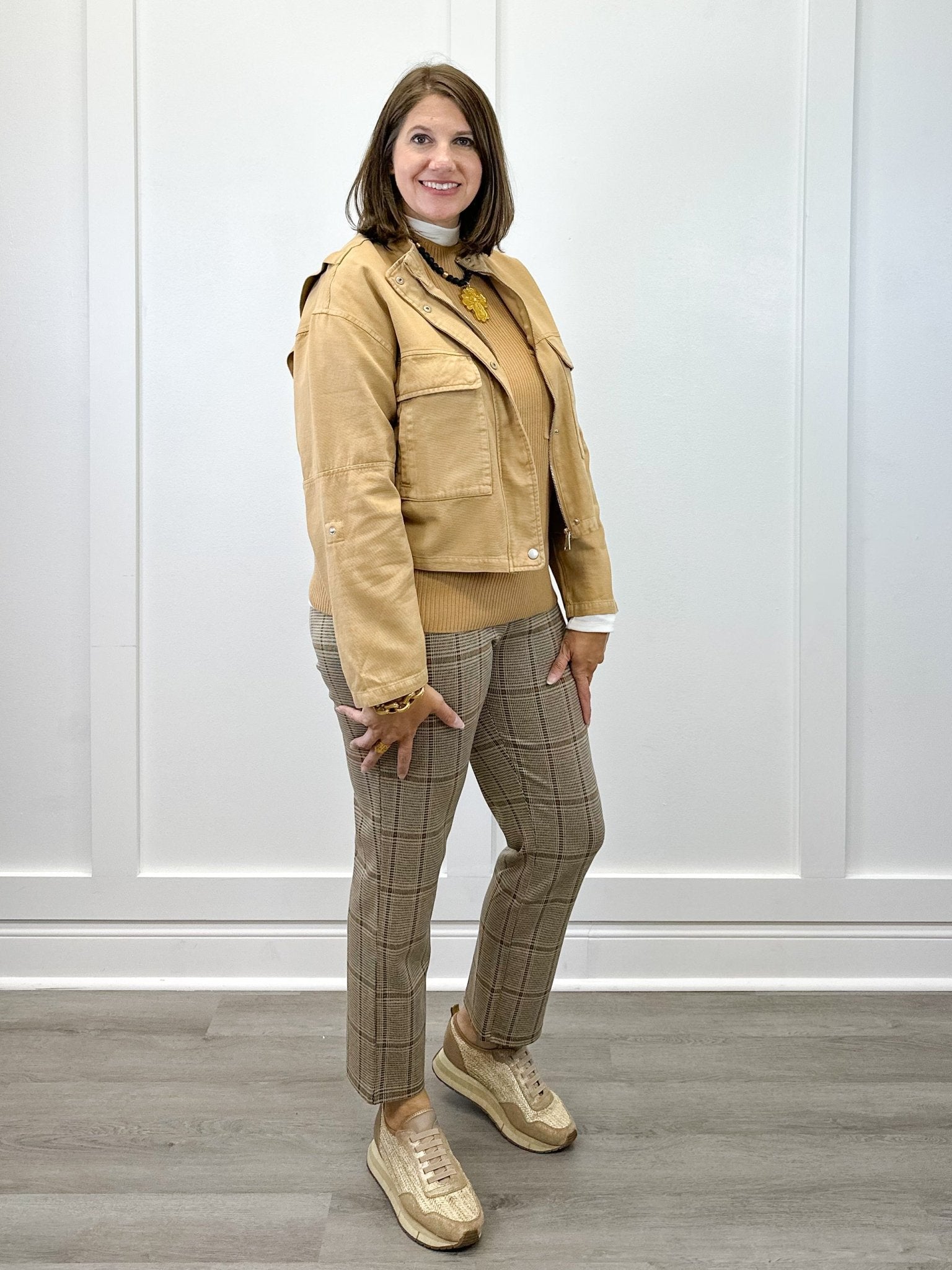 Pull On Ankle Pant - Ice Latte Pants Tribal