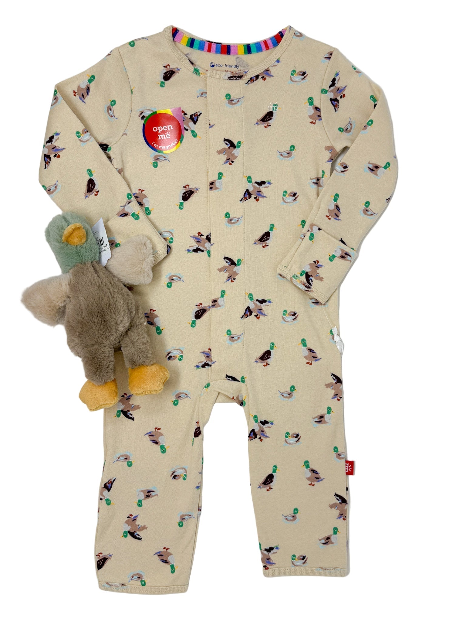 Quack Me Up Organic Cotton Coverall Baby Sleepwear Magnetic Me