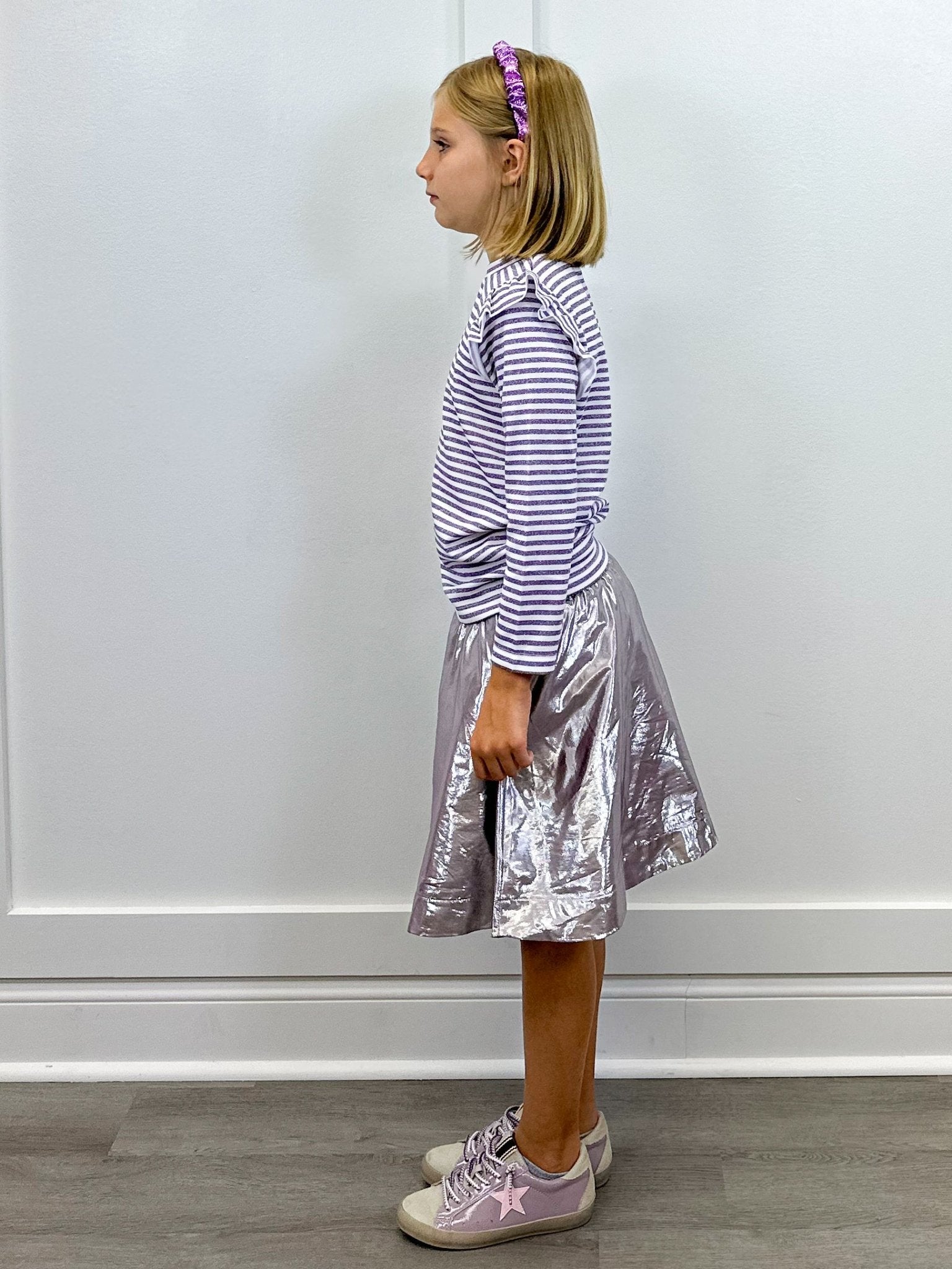 Sadie Top - Sugarplum Stripe Girls Tops + Tees Bisby