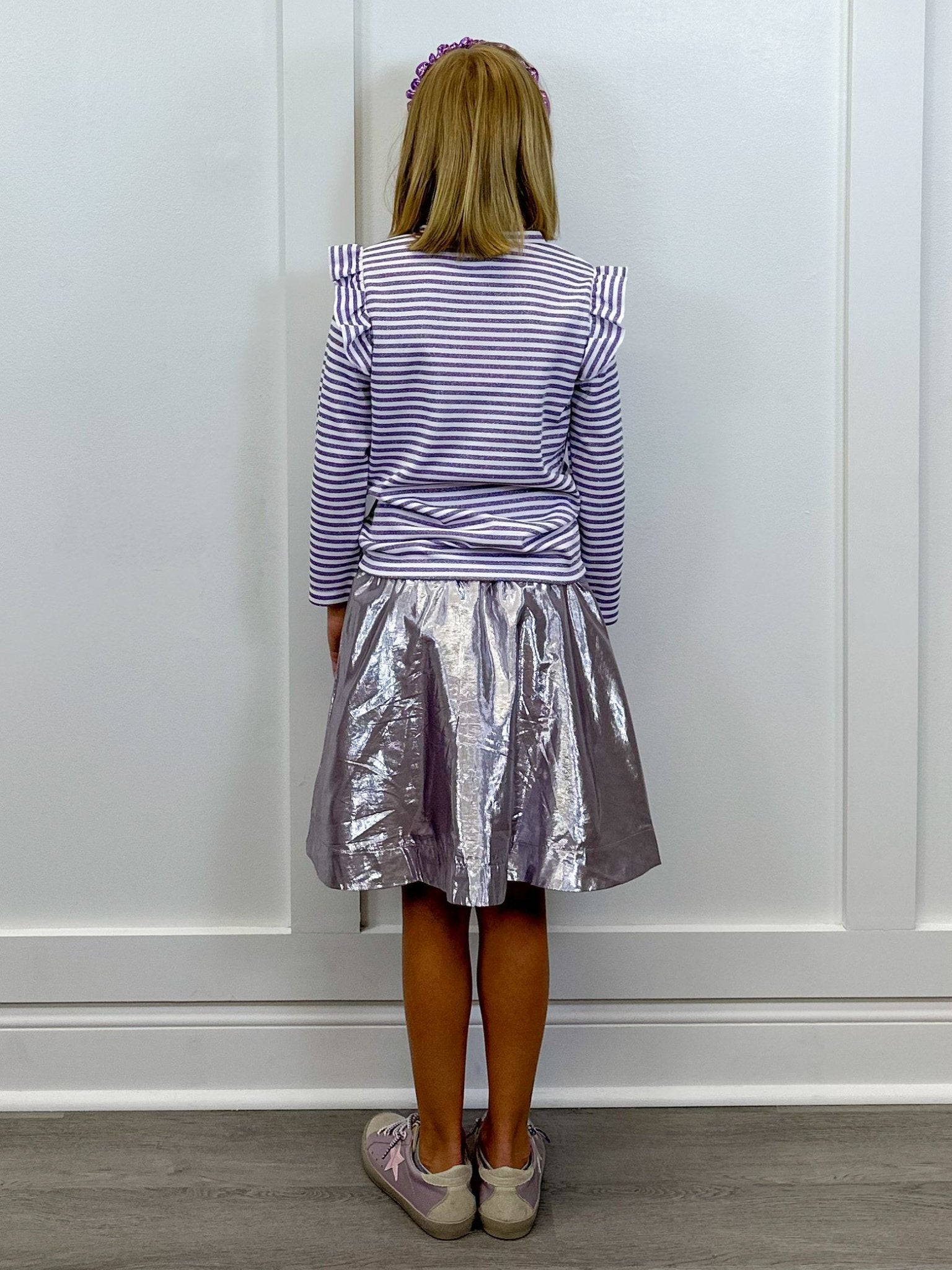 Sadie Top - Sugarplum Stripe Girls Tops + Tees Bisby
