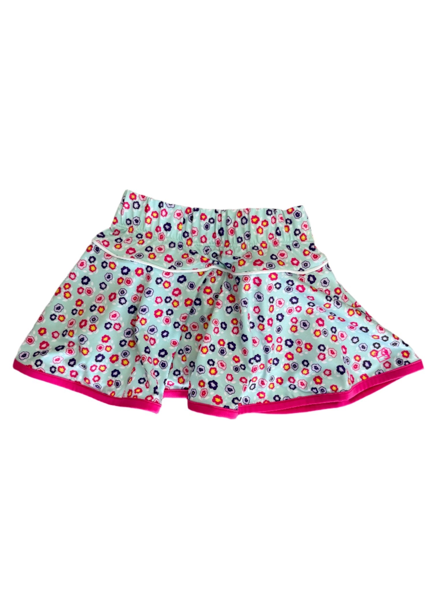 Quinn Skort - Bashful Blooms/Power Pink Girls Skirts + Bloomers Set Athleisure