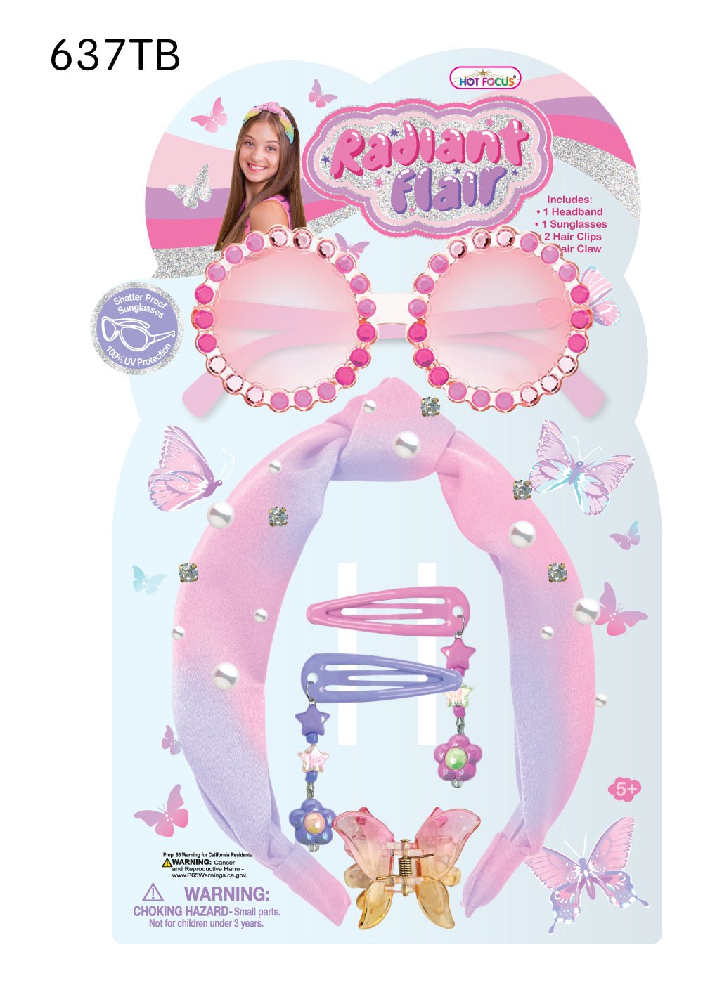 Radiant Flair - Tie Dye Butterfly Kids Misc Accessories Hot Focus