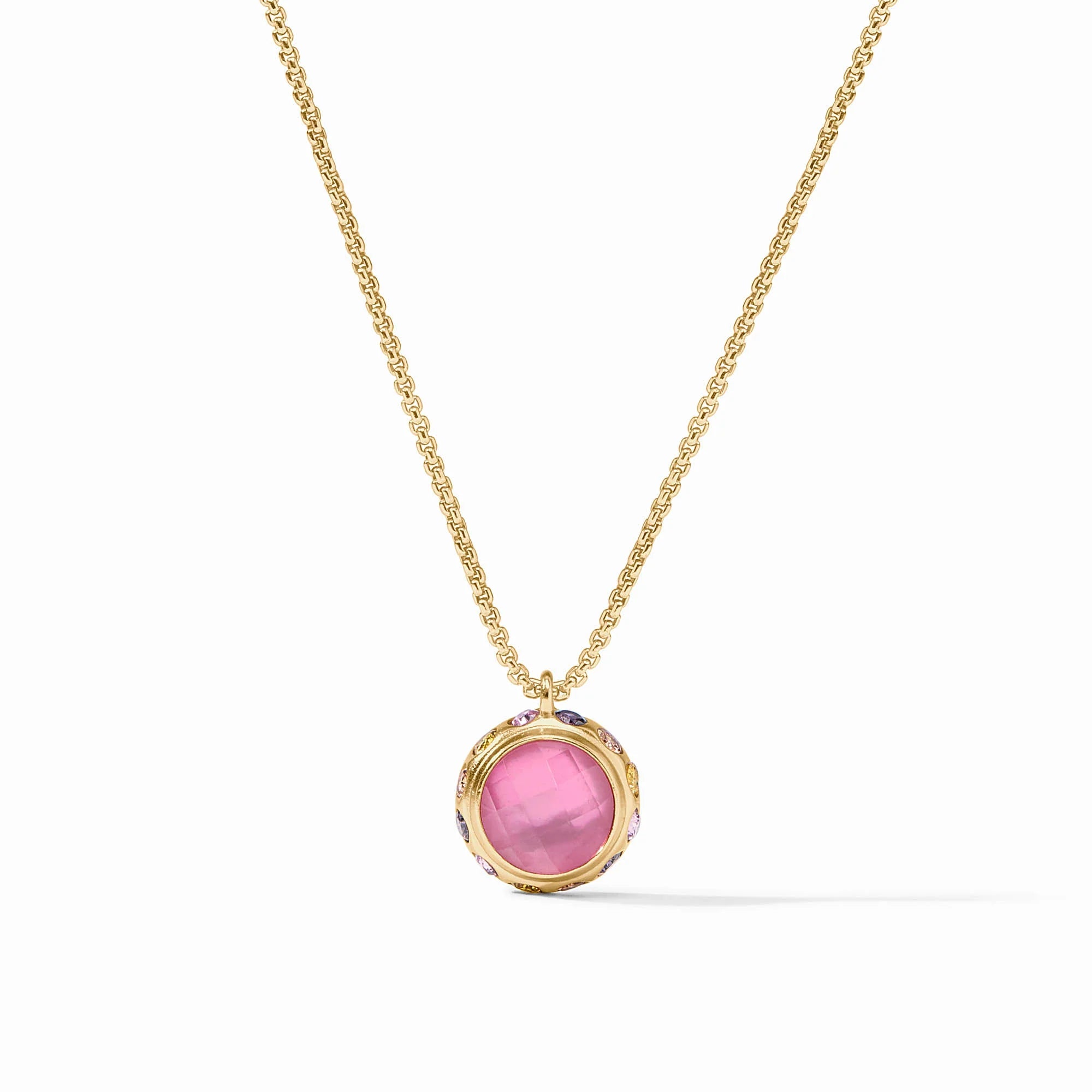 Rainbow Delicate Necklace - Iridescent Tourmaline Pink Necklaces Julie Vos