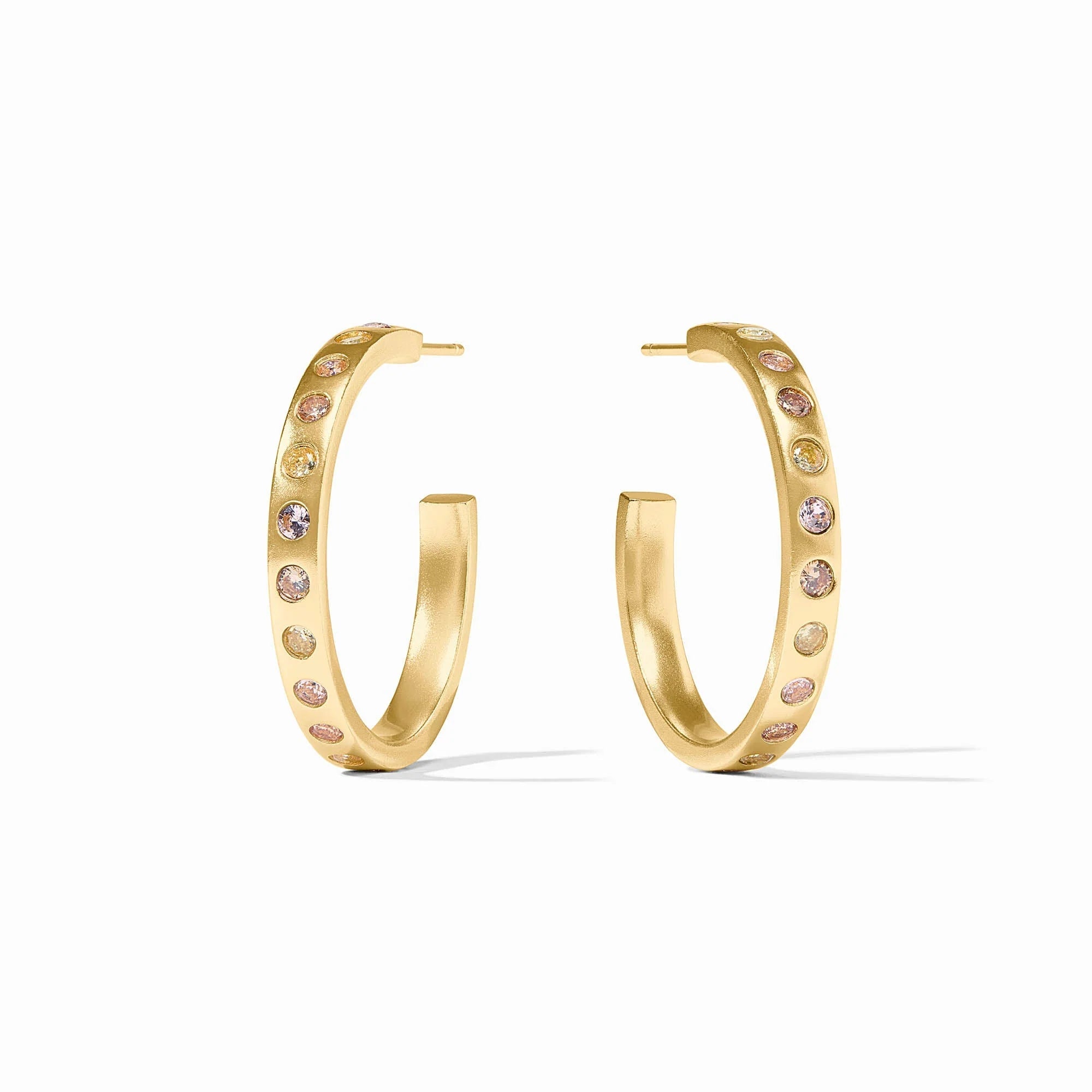 Rainbow Hoop - Champagne Radiance - Medium Earrings Julie Vos