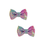 Rainbow Sequin Bows Kids Hair Accessories Great Pretenders
