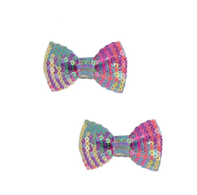 Rainbow Sequin Bows Kids Hair Accessories Great Pretenders