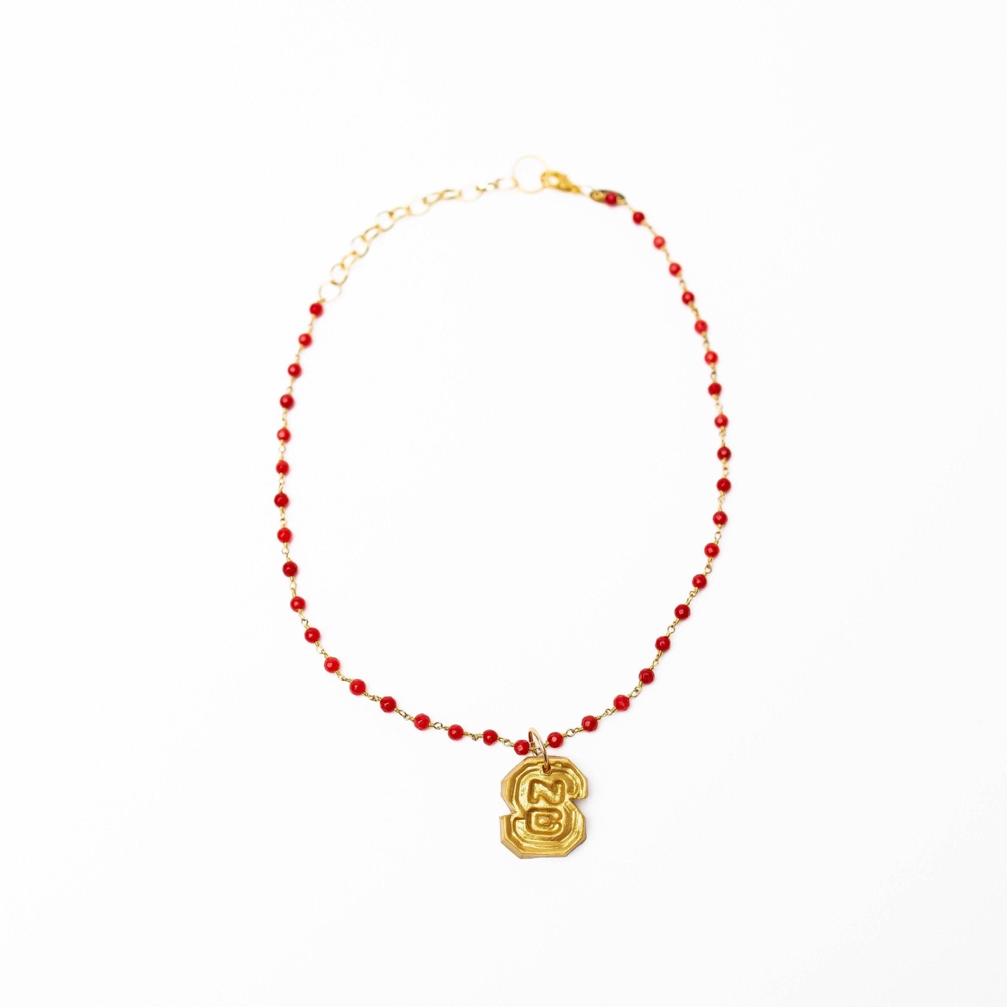 Red Jade Chain with NC - Sugar Babies Children's Boutique/Meg's Shoppe