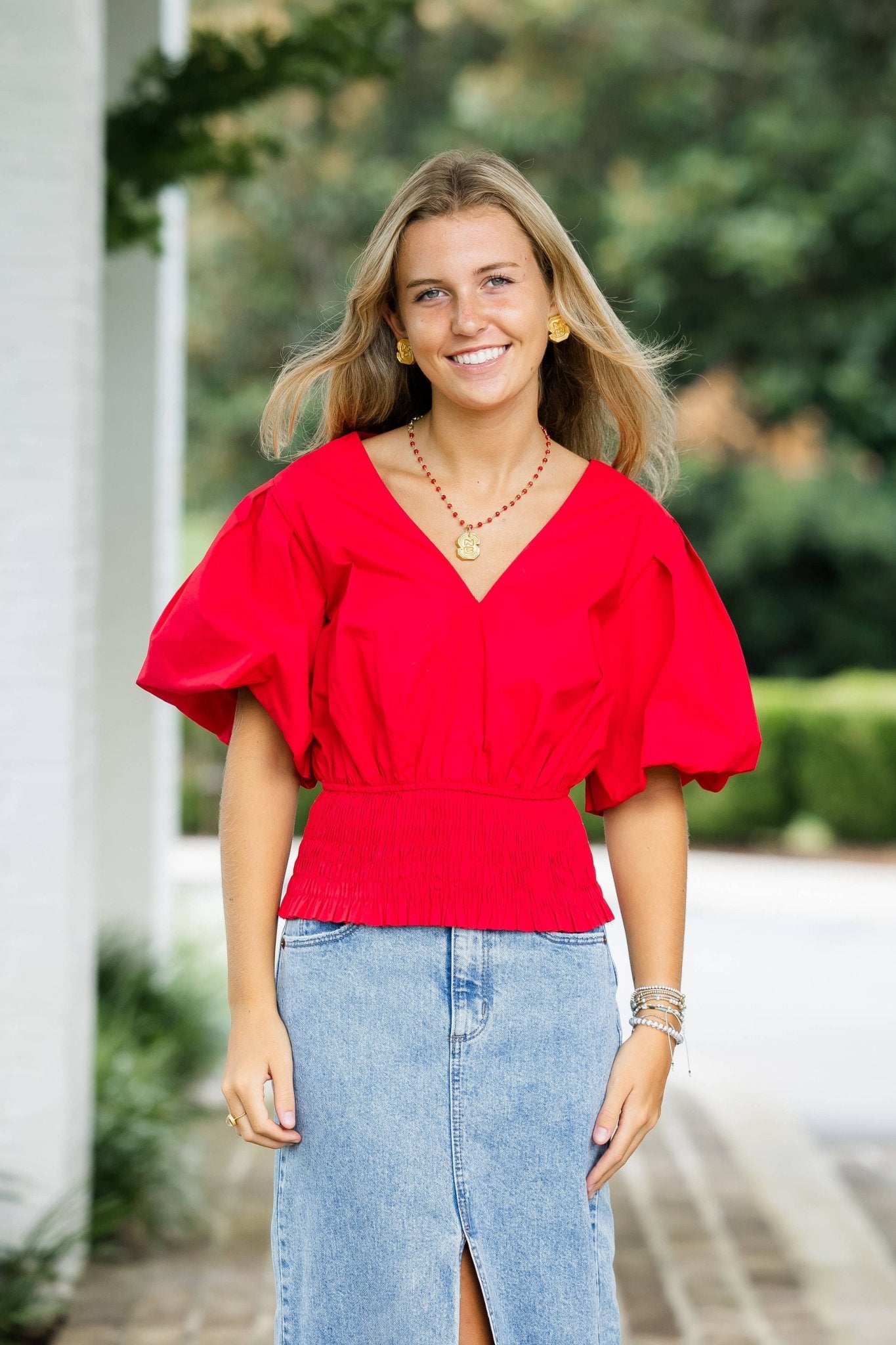 Red Jade Chain with NC - Sugar Babies Children's Boutique/Meg's Shoppe