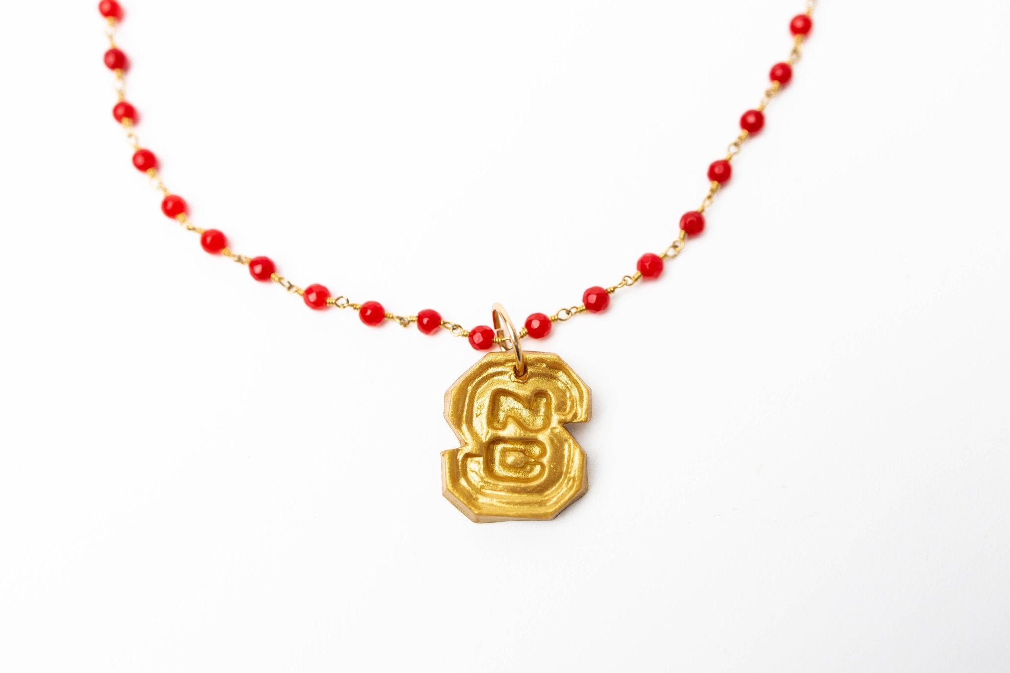 Red Jade Chain with NC - Sugar Babies Children's Boutique/Meg's Shoppe
