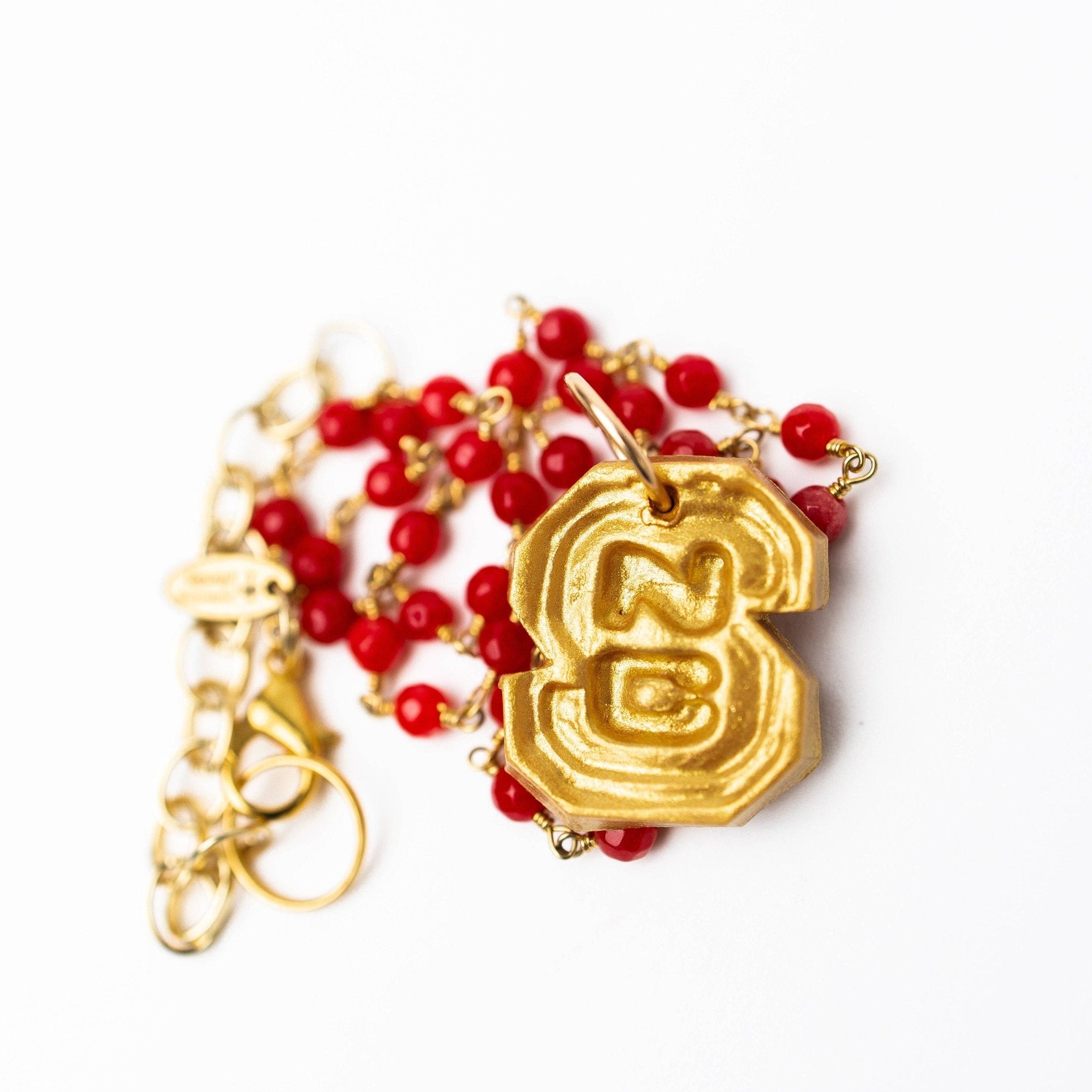 Red Jade Chain with NC - Sugar Babies Children's Boutique/Meg's Shoppe