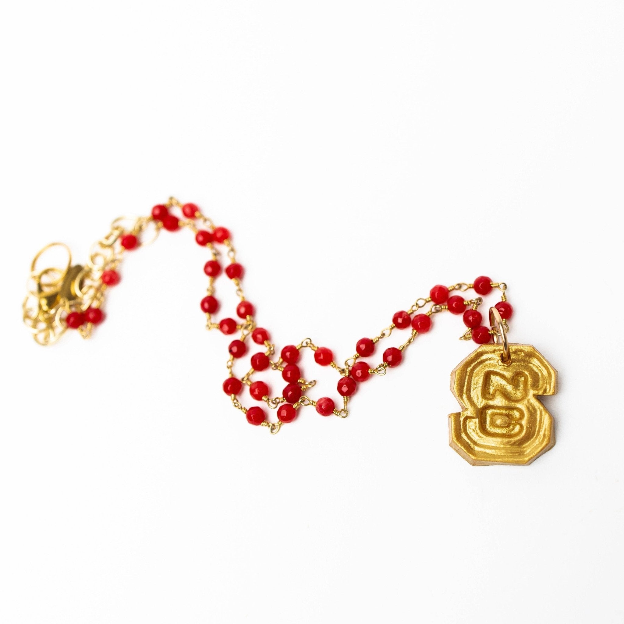 Red Jade Chain with NC - Sugar Babies Children's Boutique/Meg's Shoppe