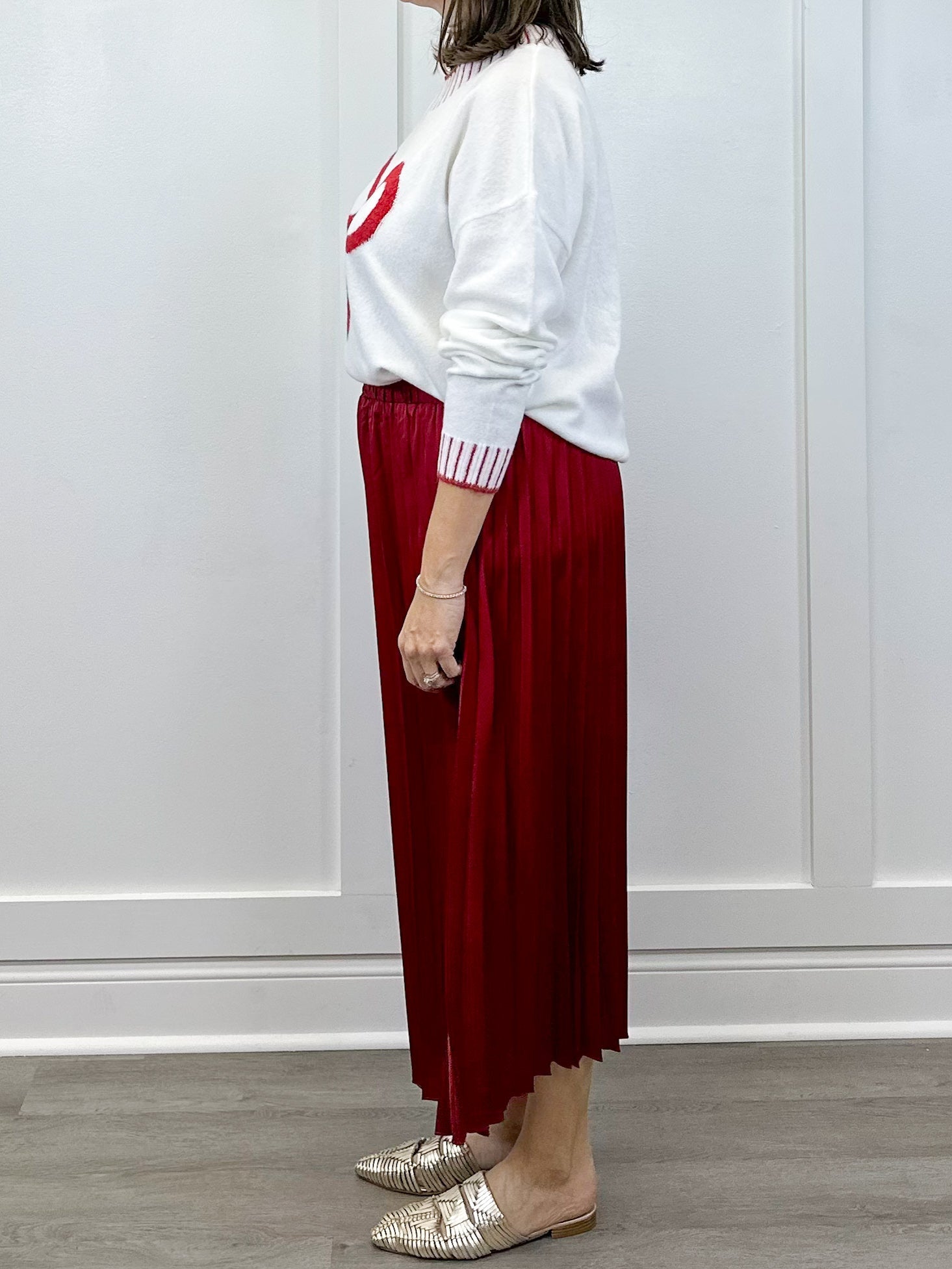 Red Townes Pleated Skirt Skirts Mudpie