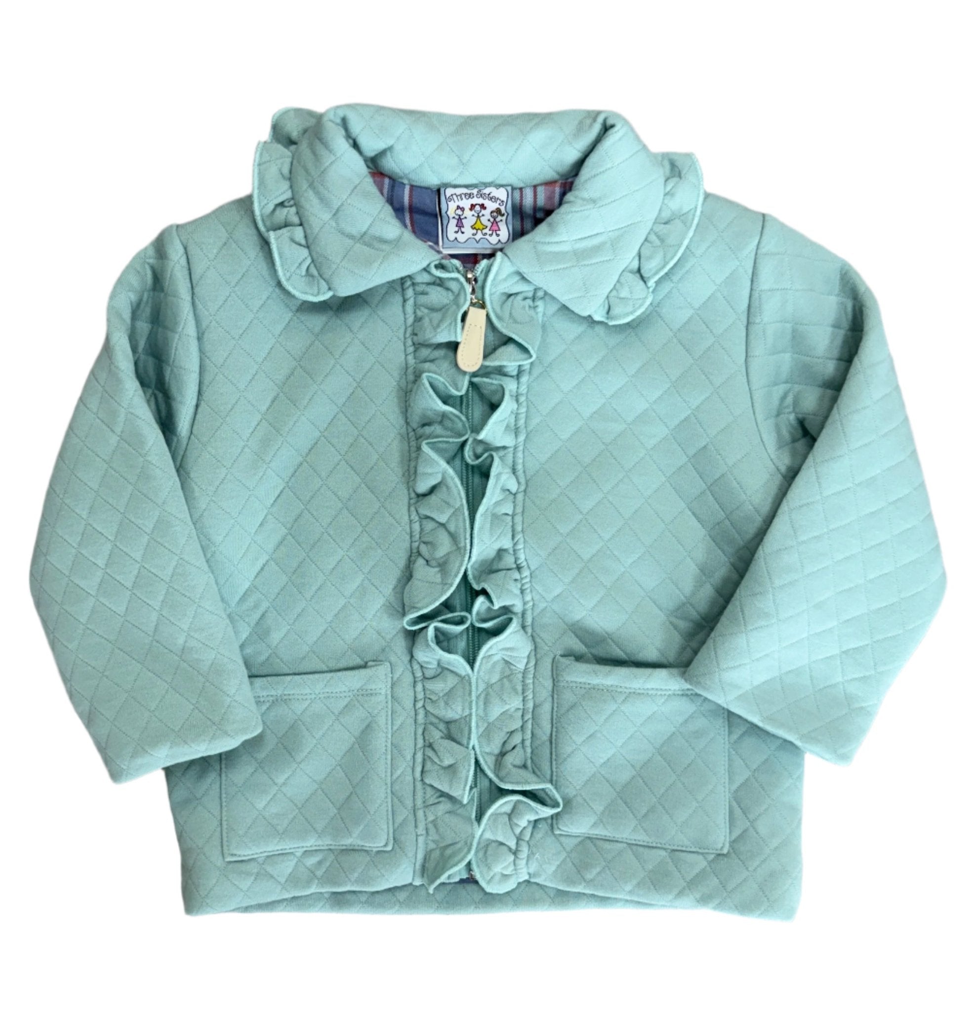 Reese Girls Jacket - Green Girls Outerwear Three Sisters