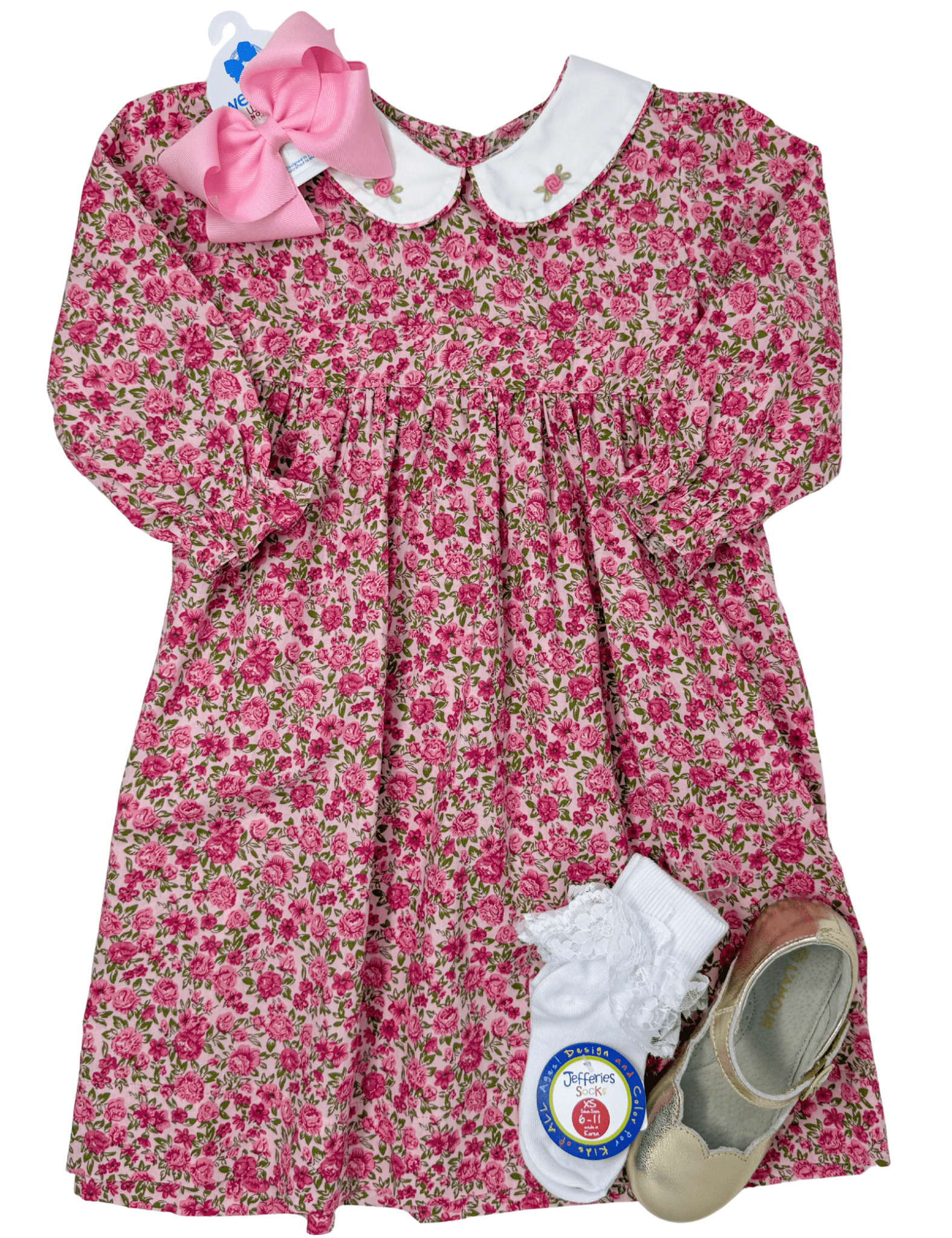 Regina Printed Floral Girl Dress Girls Play Dresses Sweet Dreams