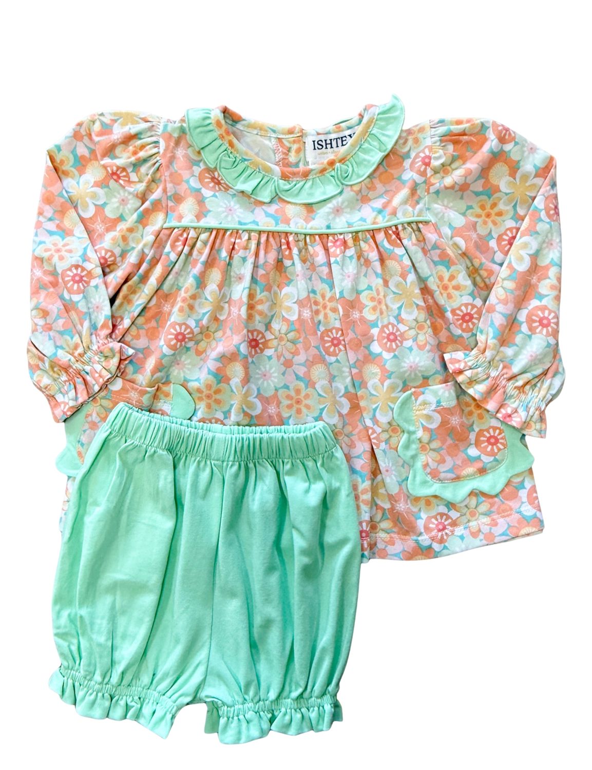 Retro Daisy Bloomers Set Girls Sets Ishtex