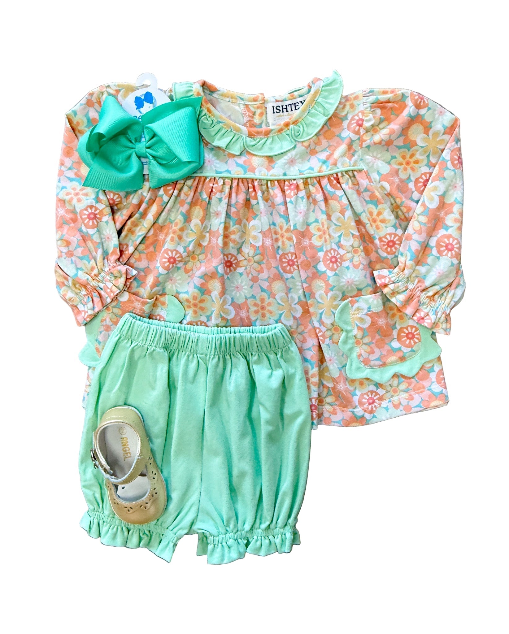 Retro Daisy Bloomers Set Girls Sets Ishtex