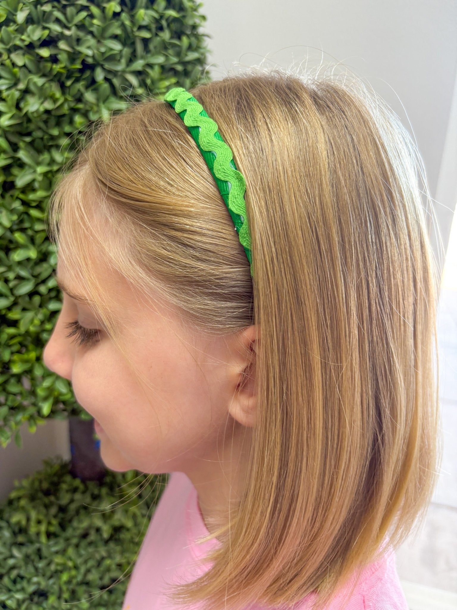 Ric Rac Lined Headband - Green Kids Hair Accessories Wee Ones