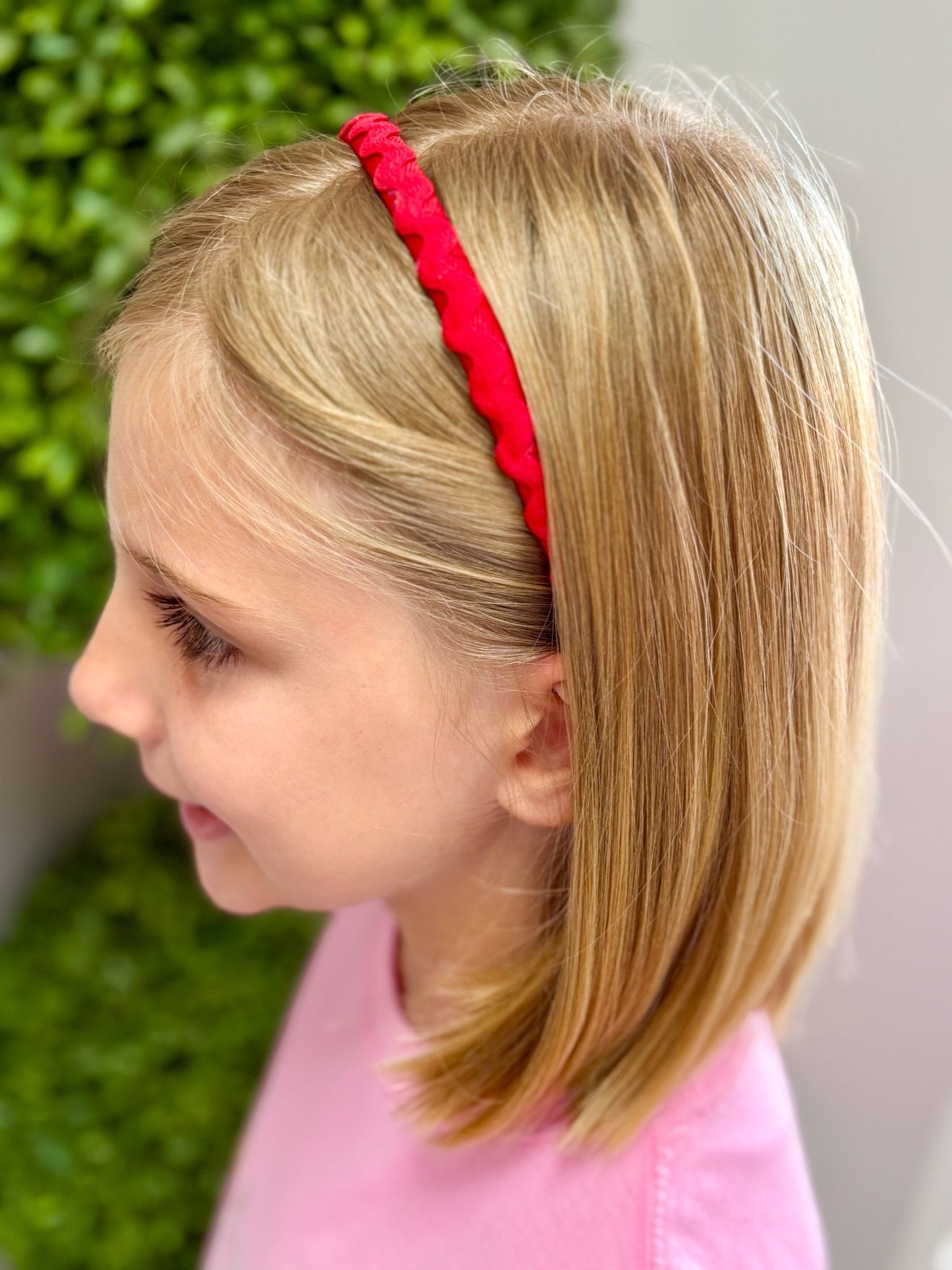 Ric Rac Lined Headband - Red Kids Hair Accessories Wee Ones