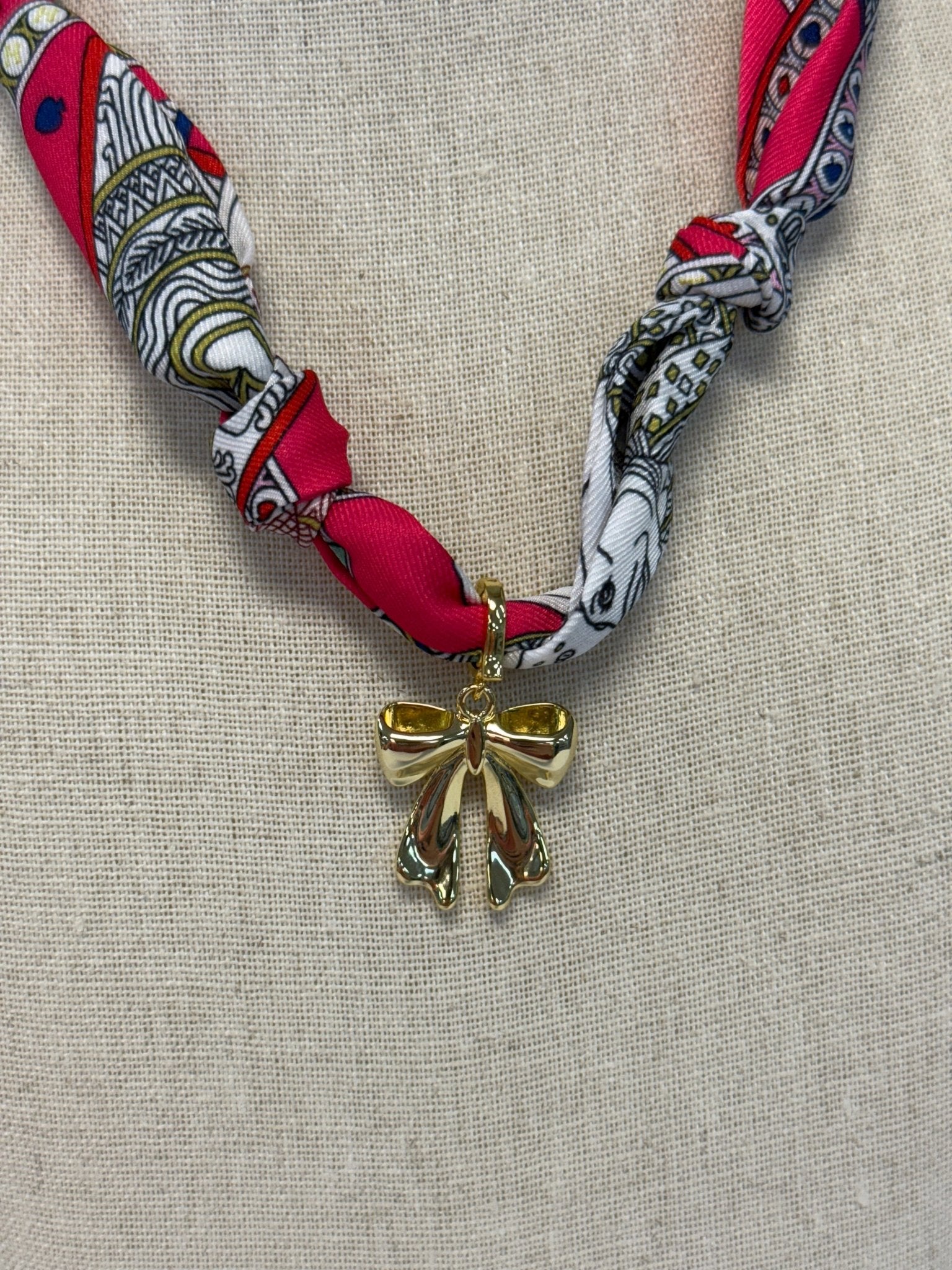 Rodeo Rose Scarf Necklace: Southern Belle Bow Necklaces Deep South Originals, LLC