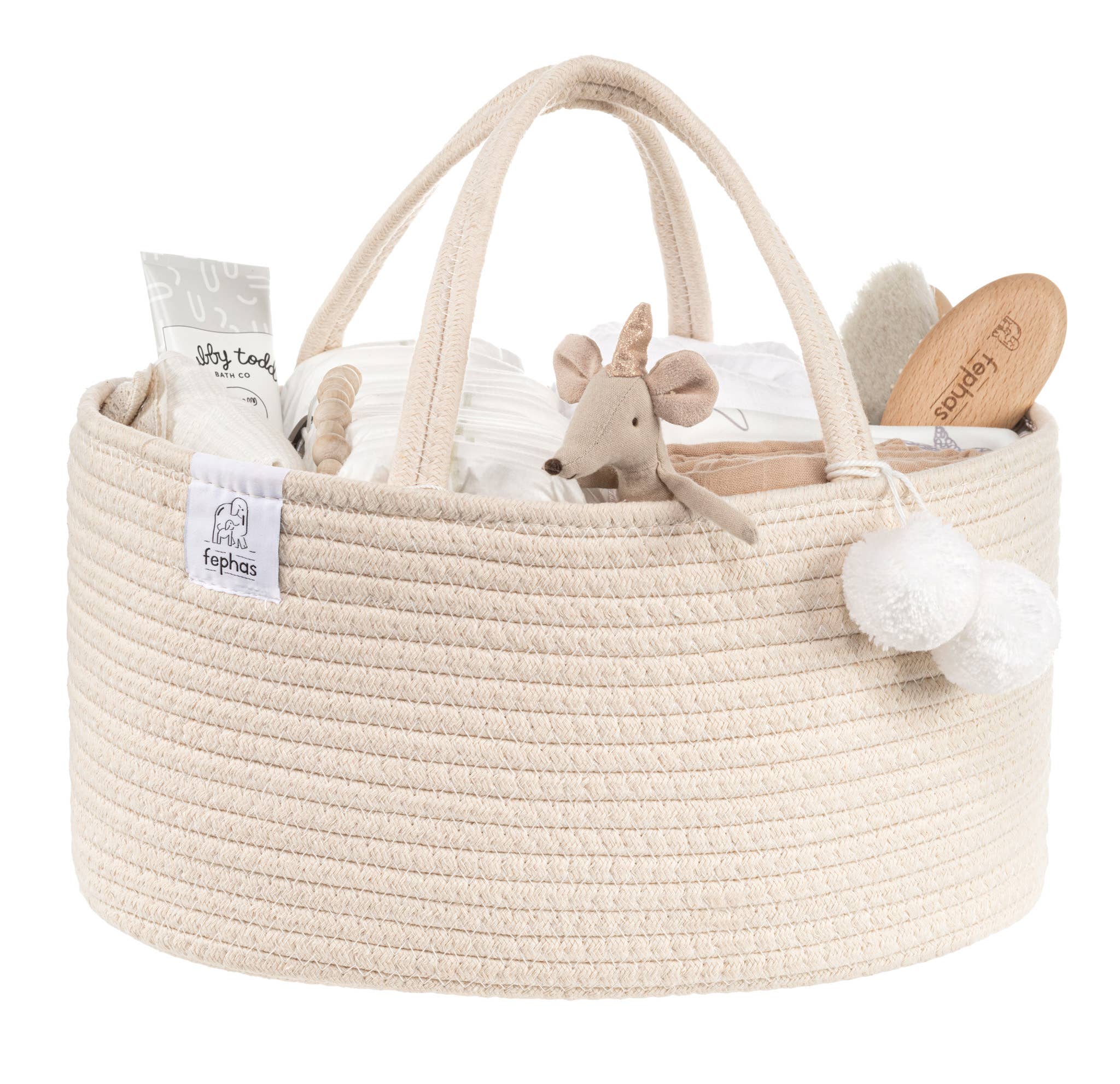 Rope Diaper Caddy - Beige Baby Accessories Fephas