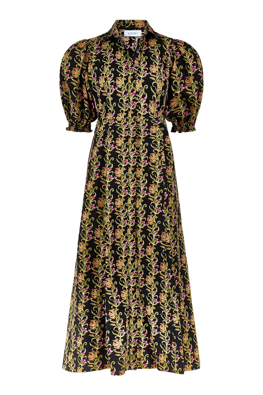 Rosie Dress - Berrywood Scroll Long Dresses Livro