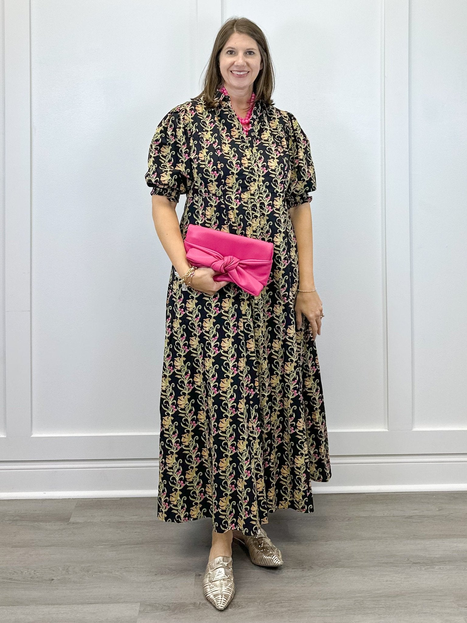 Rosie Dress - Berrywood Scroll Long Dresses Livro