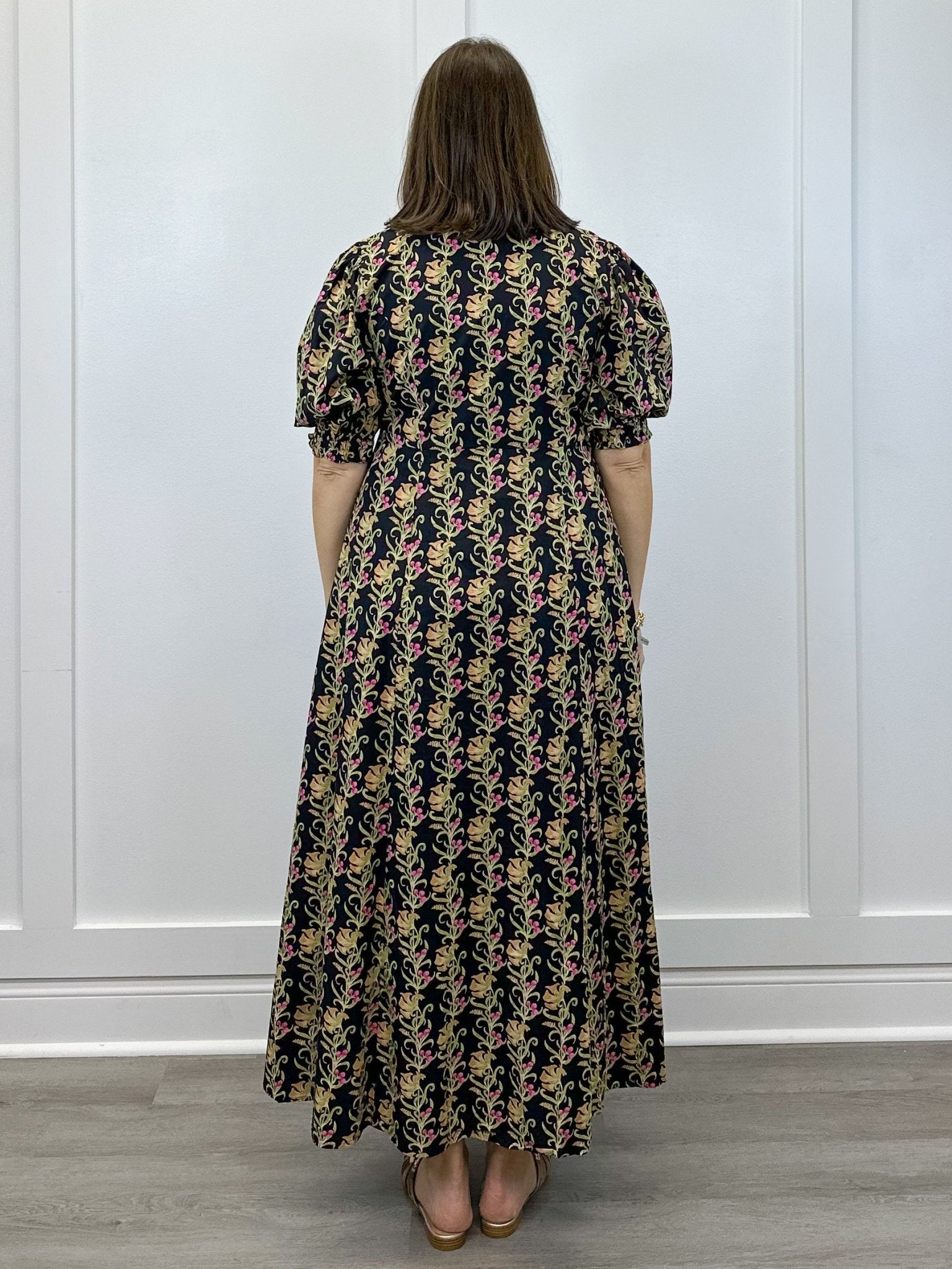 Rosie Dress - Berrywood Scroll Long Dresses Livro