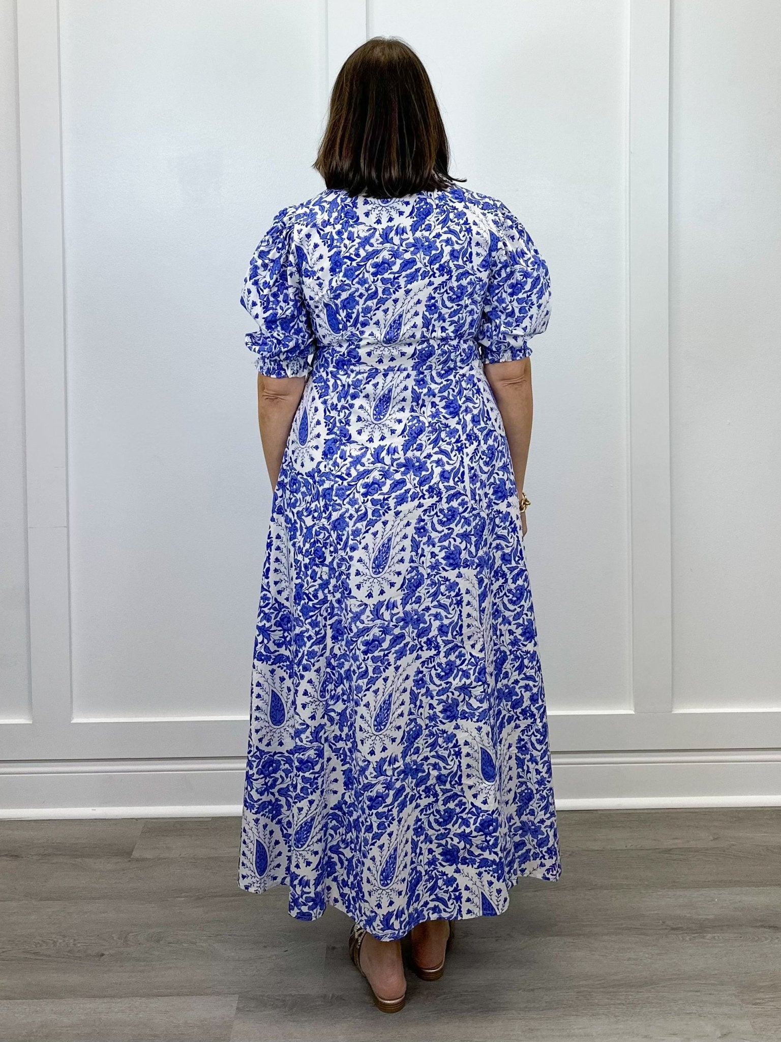 Rosie Dress - Steel Paisley Long Dresses Livro