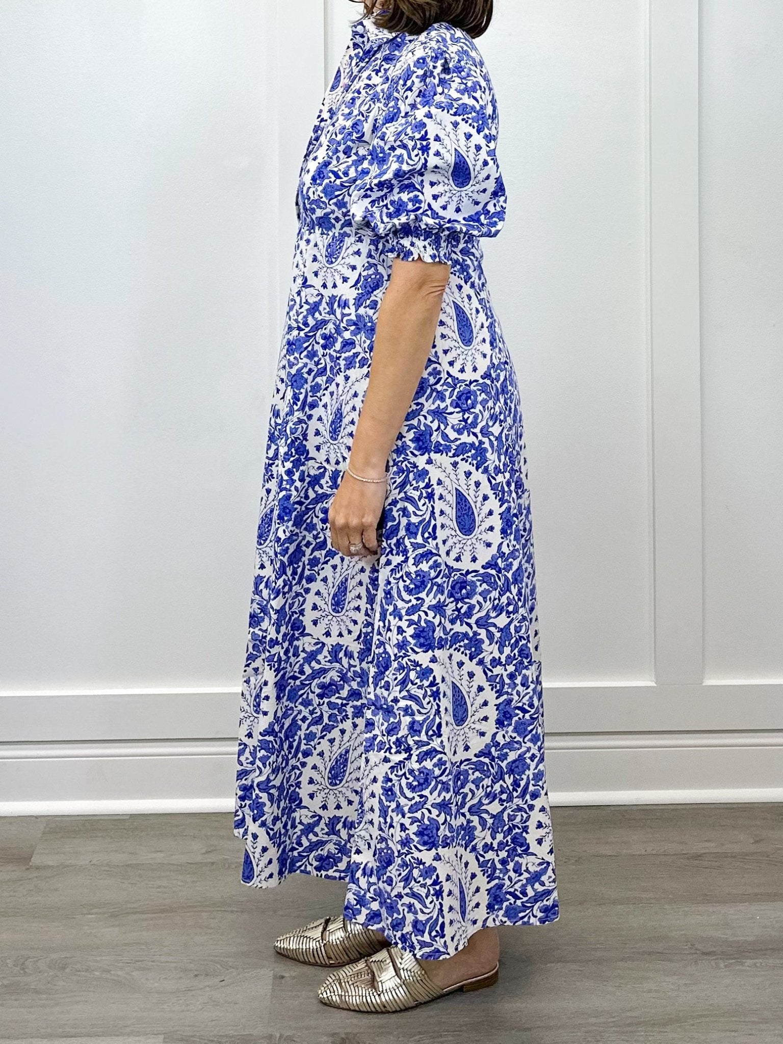 Rosie Dress - Steel Paisley Long Dresses Livro