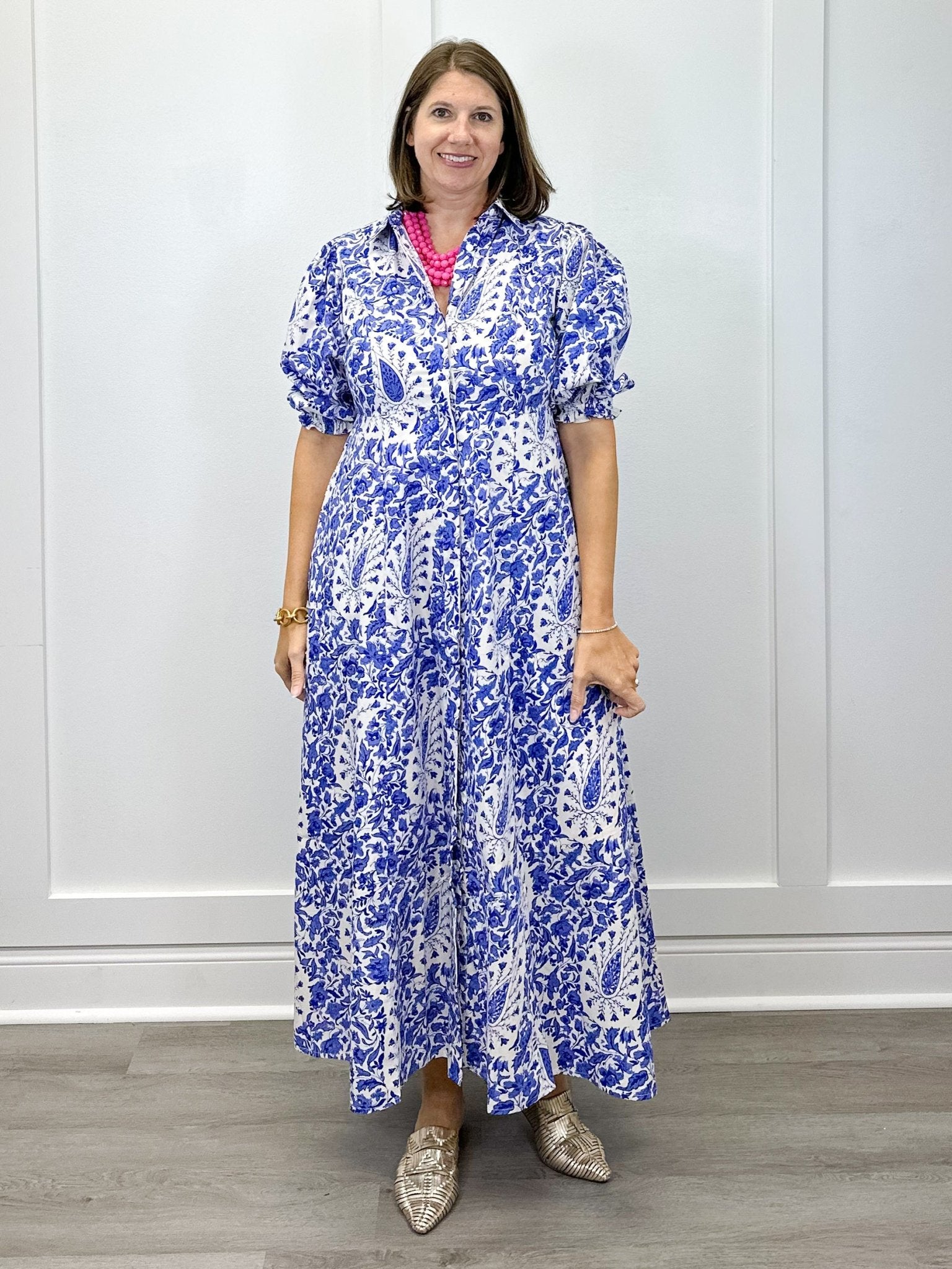 Rosie Dress - Steel Paisley Long Dresses Livro