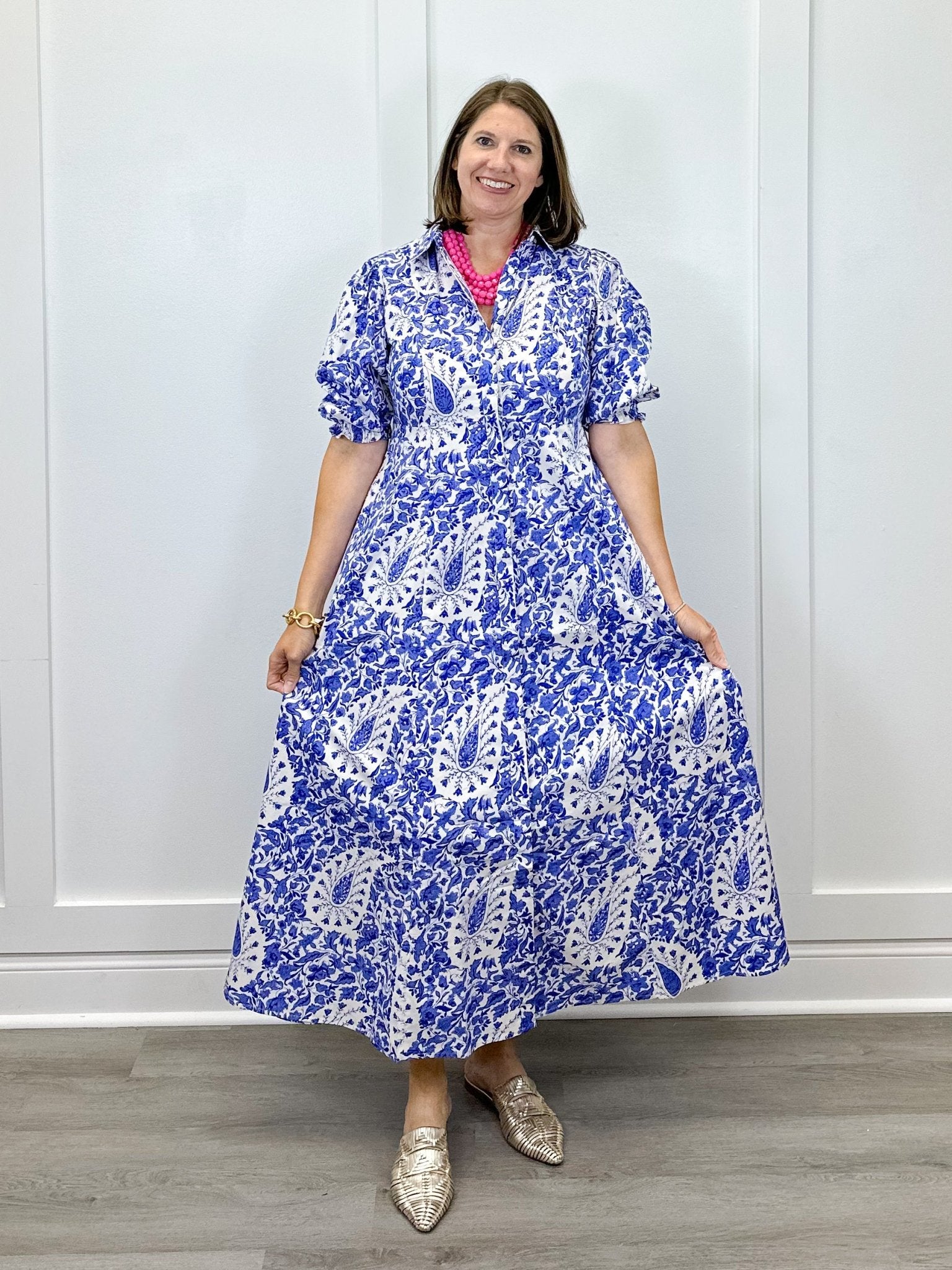 Rosie Dress - Steel Paisley Long Dresses Livro