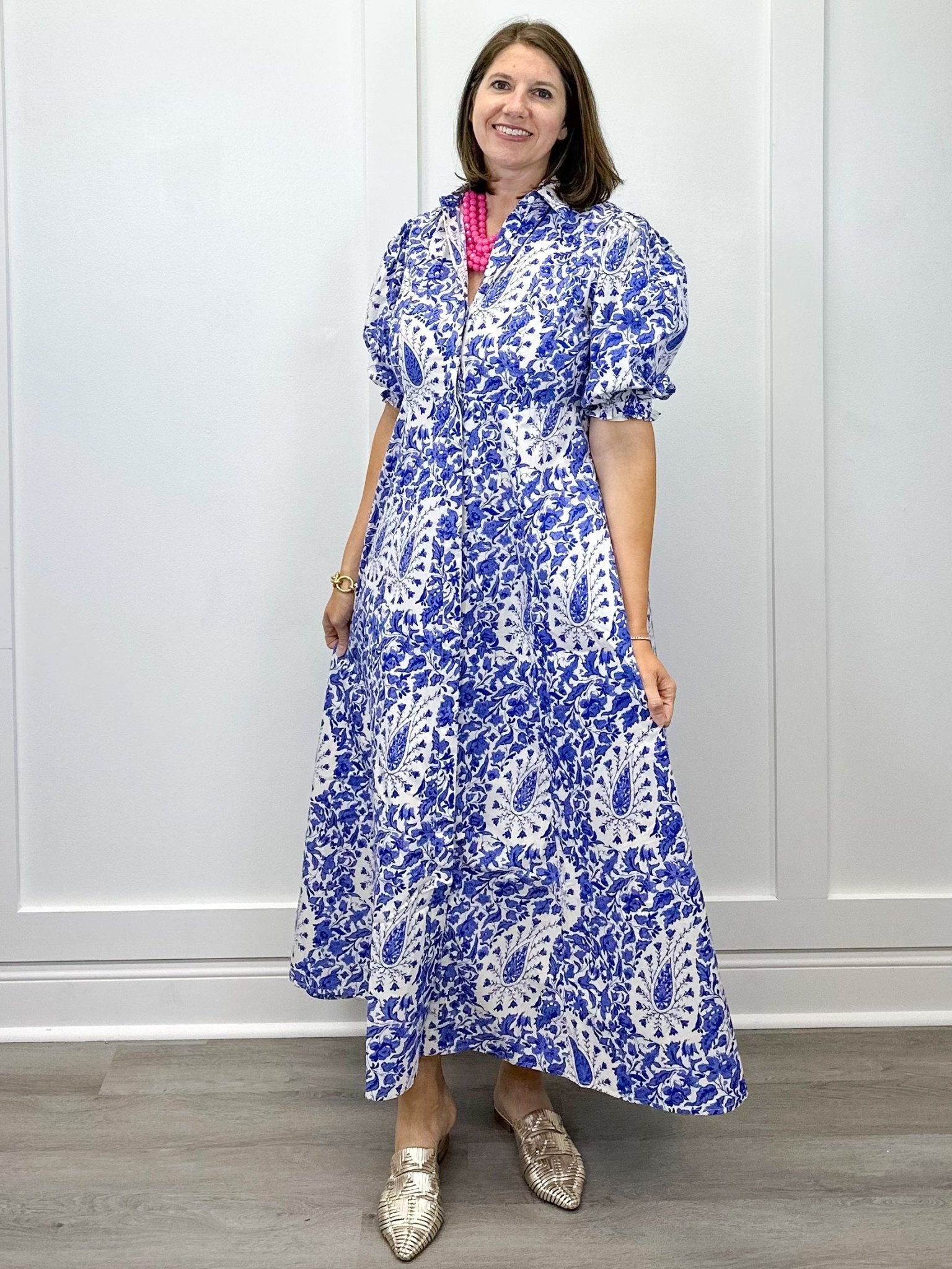 Rosie Dress - Steel Paisley Long Dresses Livro