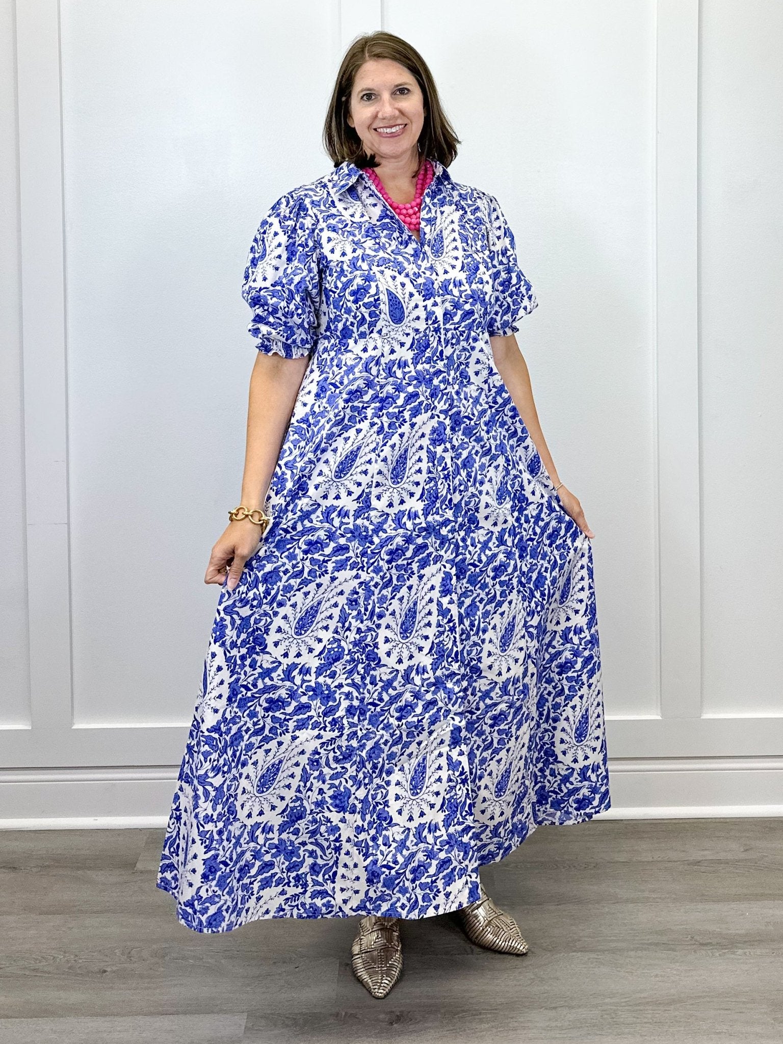 Rosie Dress - Steel Paisley Long Dresses Livro
