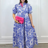 Rosie Dress - Steel Paisley Long Dresses Livro