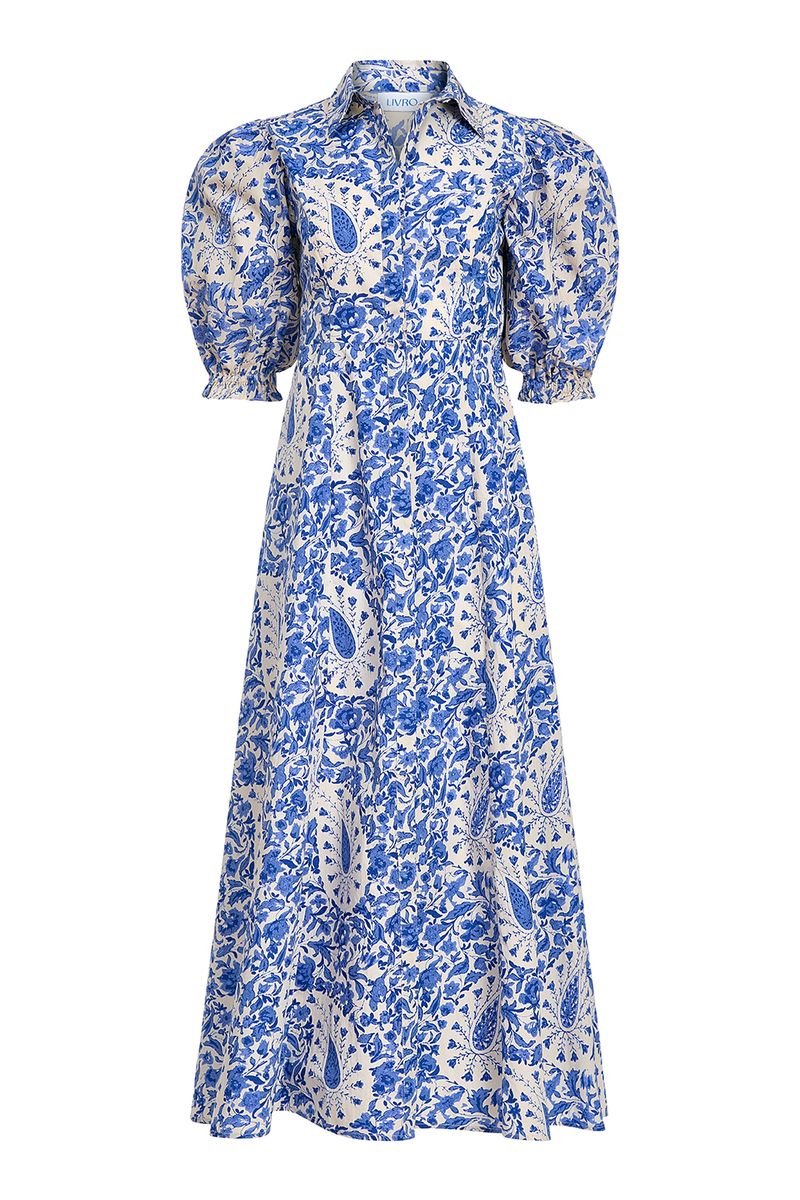Rosie Dress - Steel Paisley Long Dresses Livro