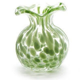 Ruffled Edge Spotted Vase - Assorted Home Decor Two's Company Green