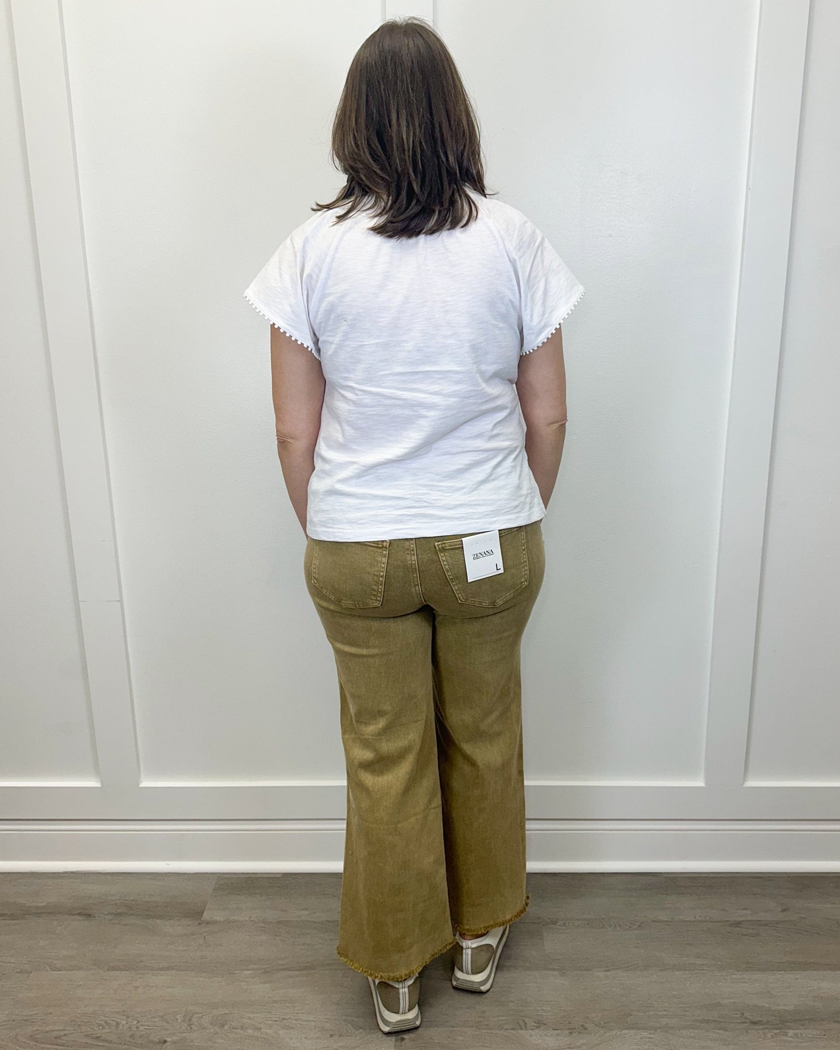 Run Around Wide Pants - Light Camel Jeans Zenana