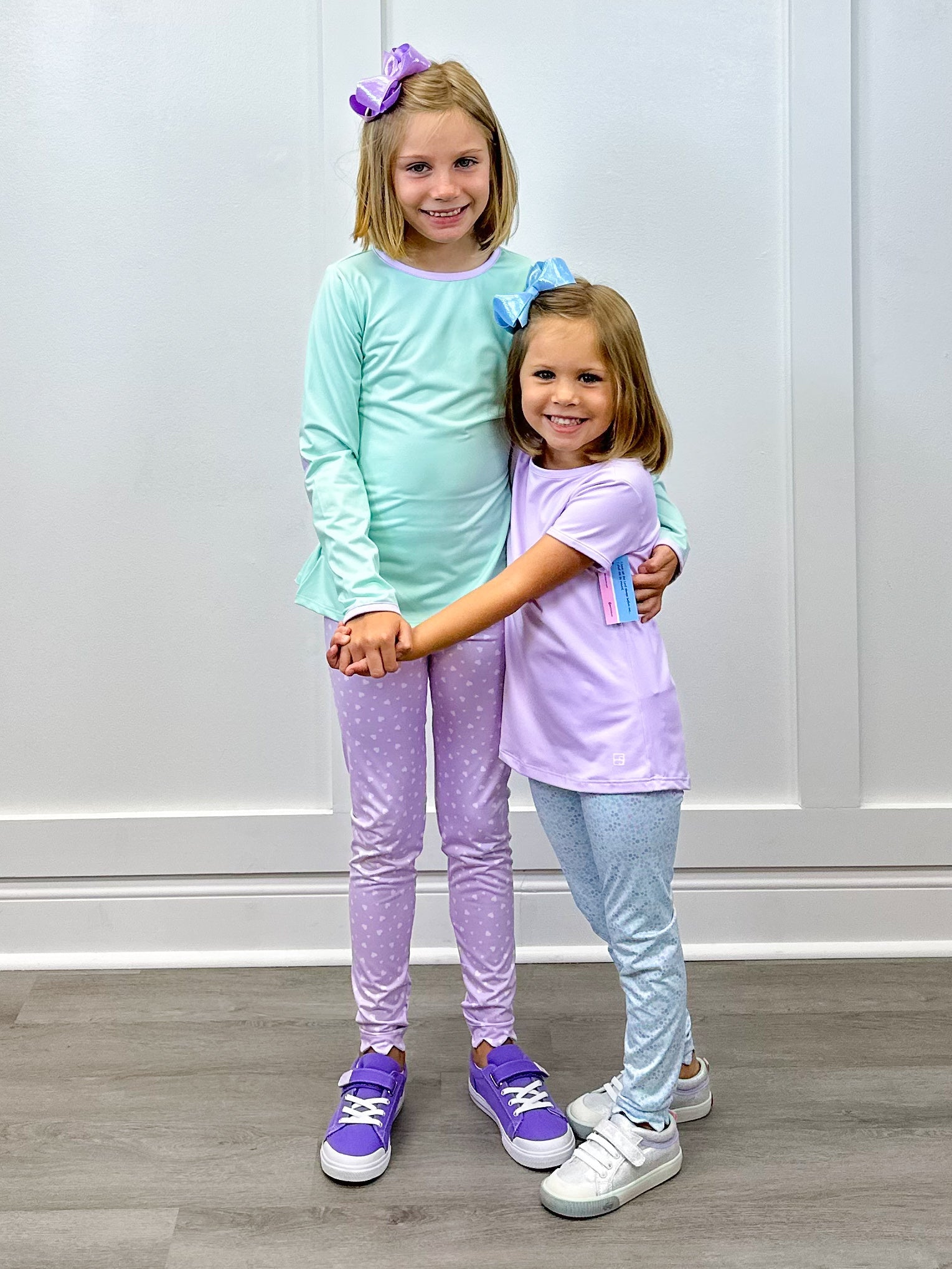 Sadie Scallop Legging - Frosted Floral Girls Pants + Leggings Set Athleisure