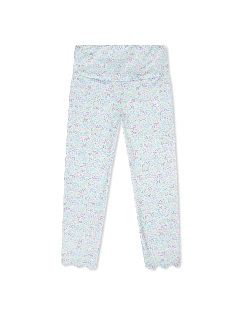 Sadie Scallop Legging - Frosted Floral Girls Pants + Leggings Set Athleisure