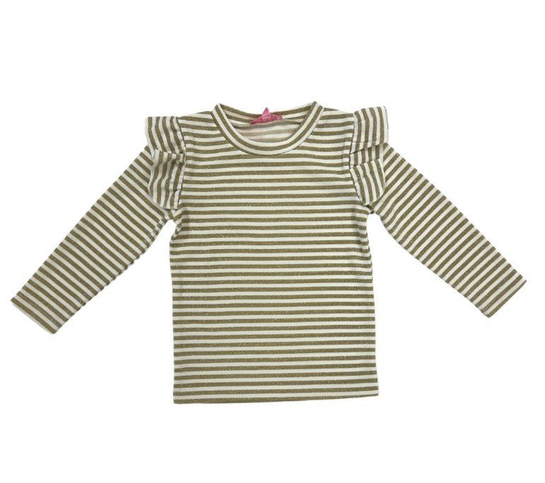 Sadie Top - Gold Stripe Girls Tops + Tees Bisby