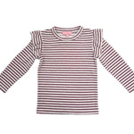 Sadie Top - Sugarplum Stripe Girls Tops + Tees Bisby