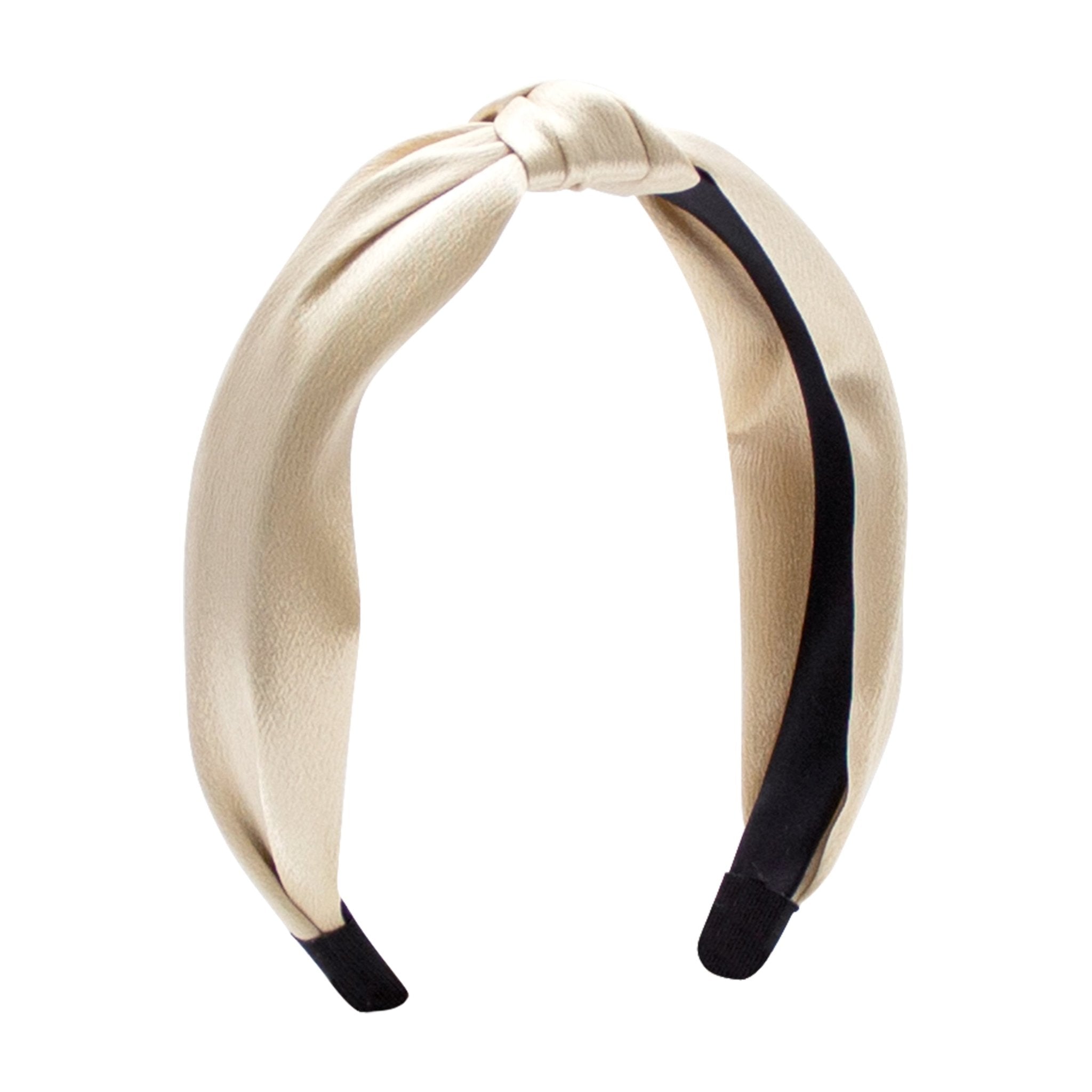 Satin Knot Wrapped Headband - Champagne Kids Hair Accessories Wee Ones